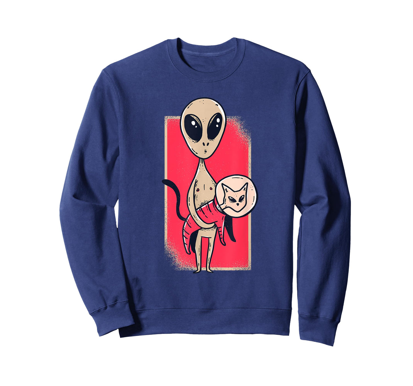 Cute Alien Holding A Pet Cat Graphic T-Shirt for Men Women