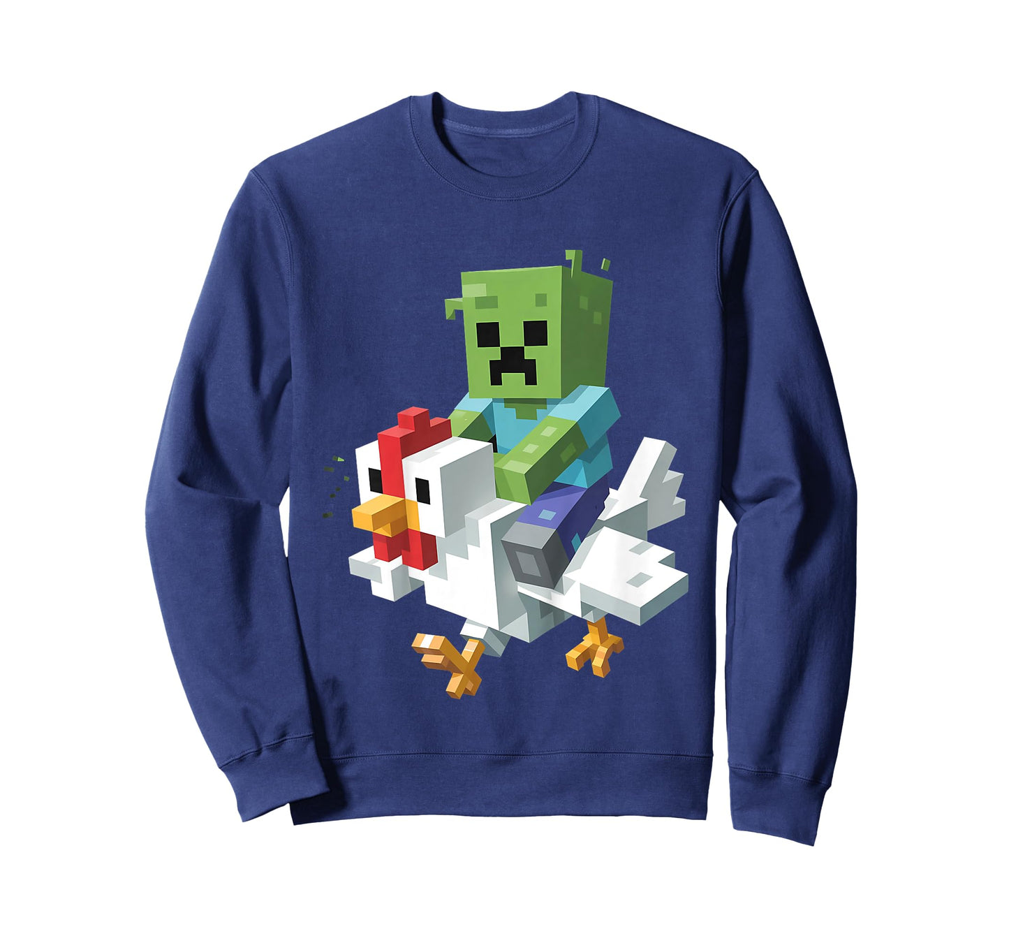 Kids Jock Chicken Shirt Pixel Art Gamer Zombie Boys Kids Tees T-Shirt