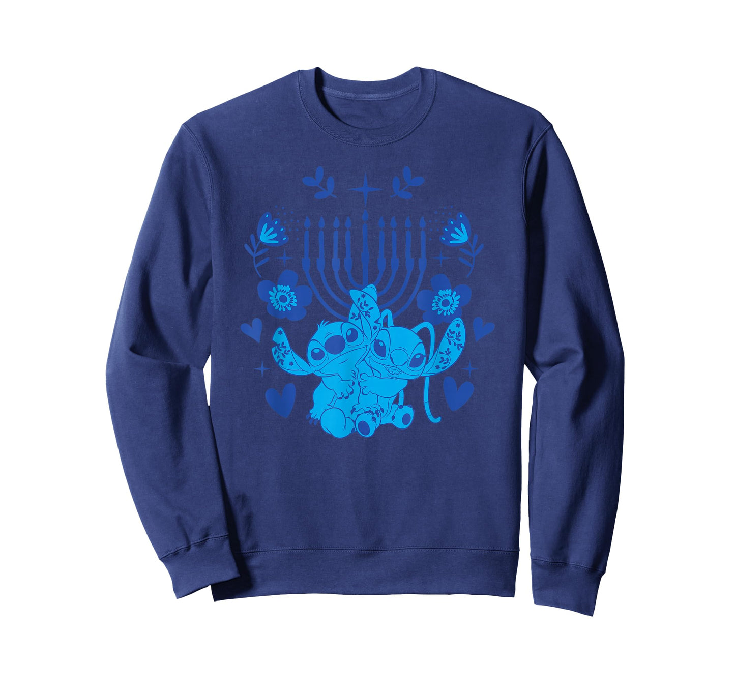 Disney Lilo & Stitch Hanukkah Stitch & Angel Holiday Menorah T-Shirt