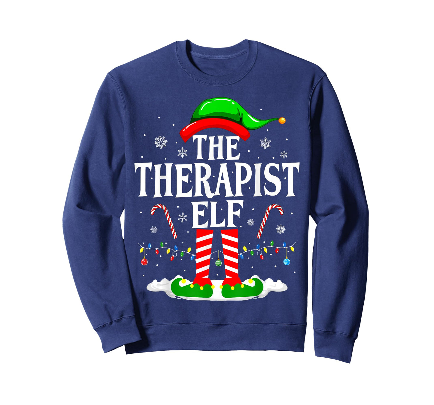The Therapist Elf Xmas Funny Christmas Therapist T-Shirt