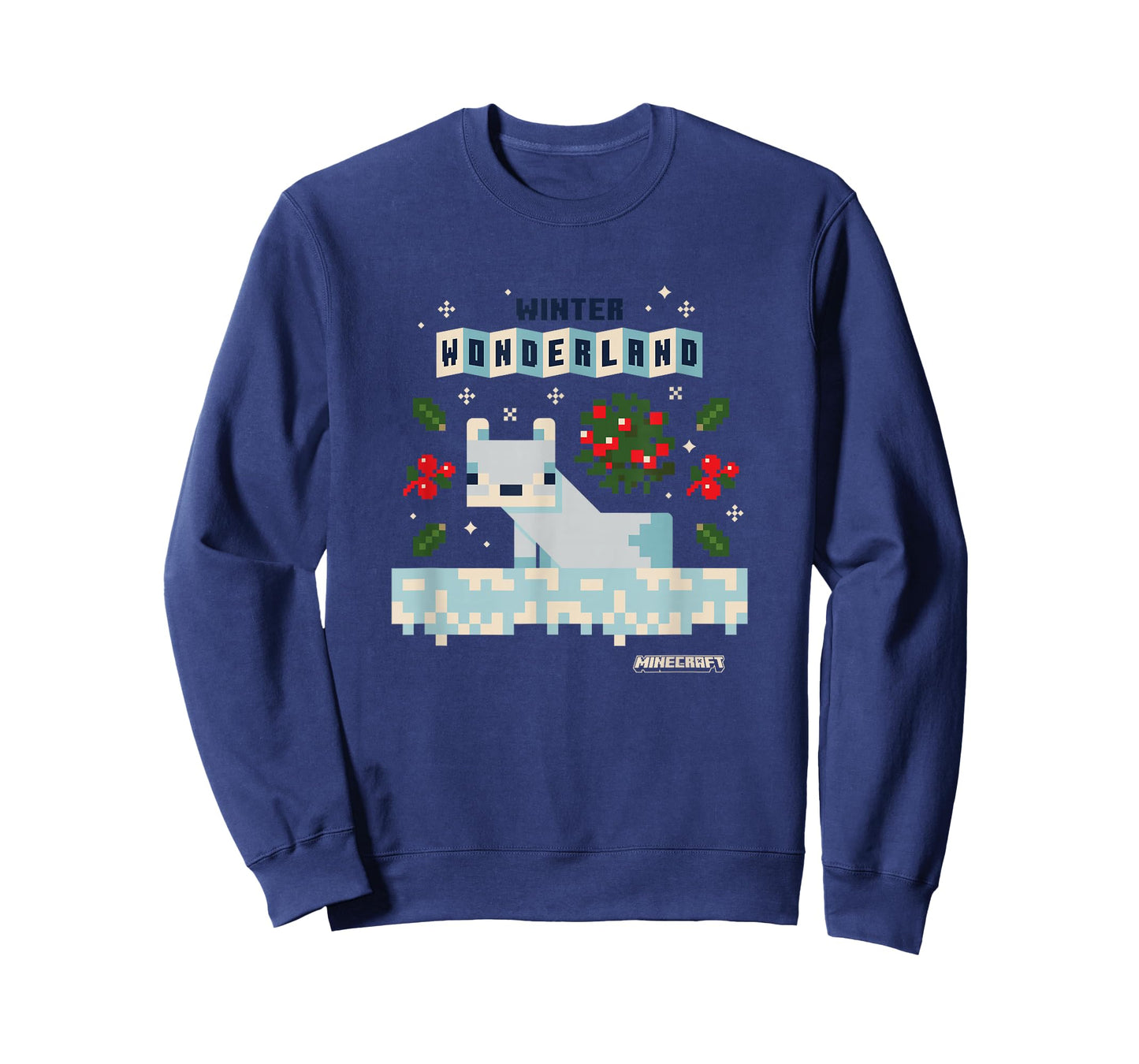 Minecraft Christmas Winter Wonderland Cute Snow Fox Shot T-Shirt
