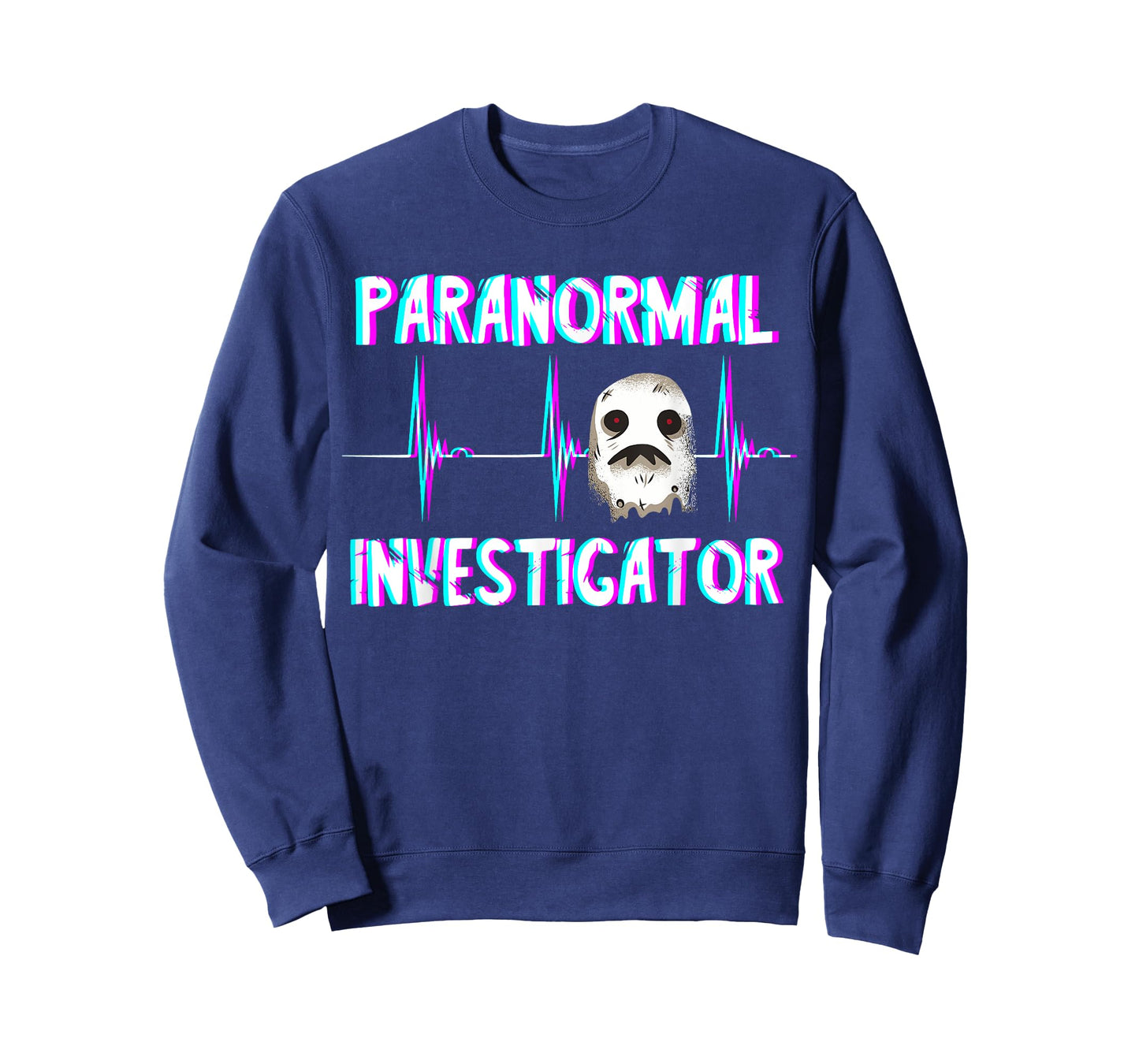 Paranormal Investigator Ghost Hunter Heartbeat ECG Pulse T-Shirt