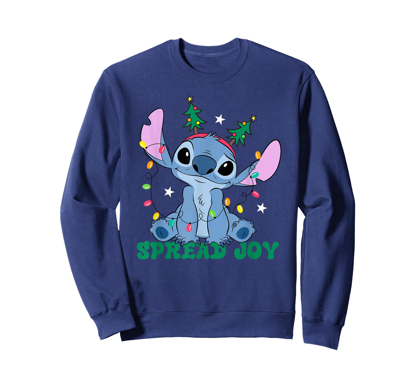 Disney Lilo & Stitch Christmas Spread Joy Cute Sitting Pose T-Shirt