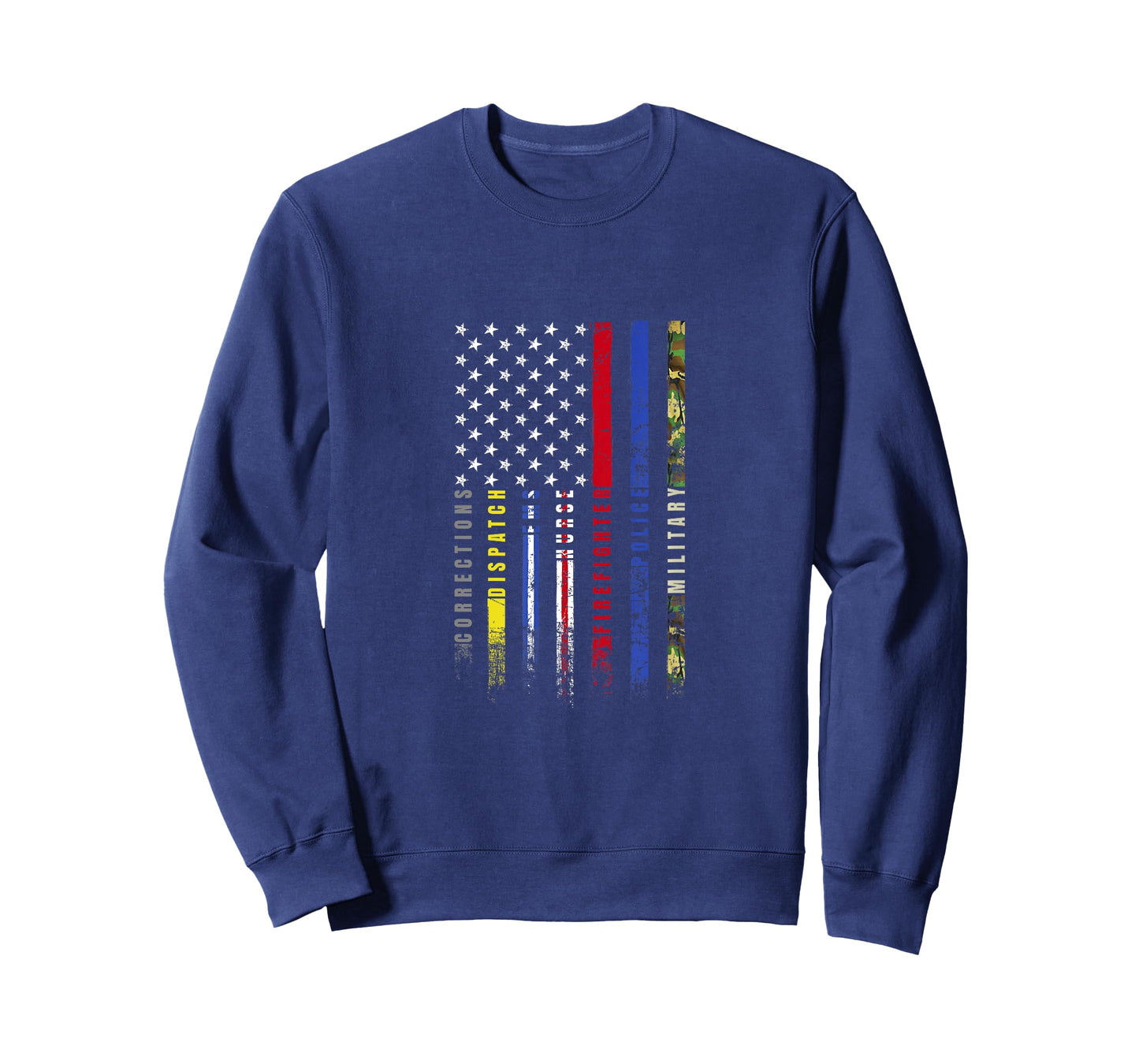 First Responders Hero Flag Nurse EMS Police Fire Military T-Shirt