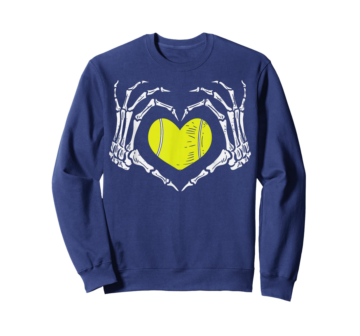 Halloween Tennis Heart Skeleton Hand Costume Men Boys Kids T-Shirt