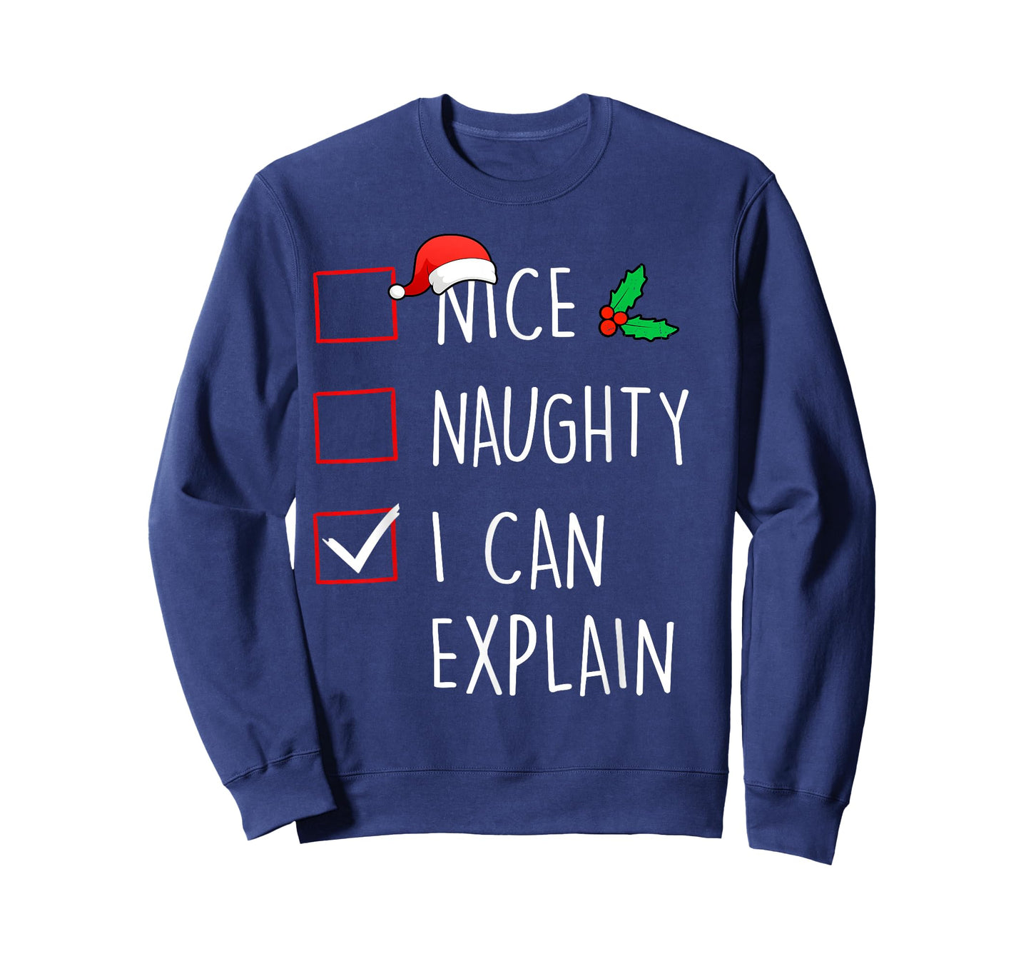Nice Naughty I Can Explain Christmas Family Matching T-Shirt