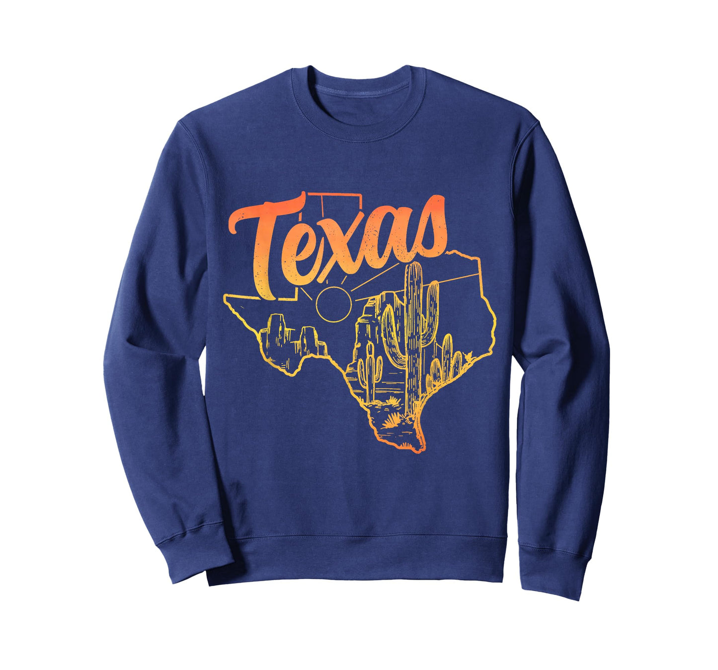 Texas Cactus State Map Souvenir Pride Dallas Houston Vintage T-Shirt