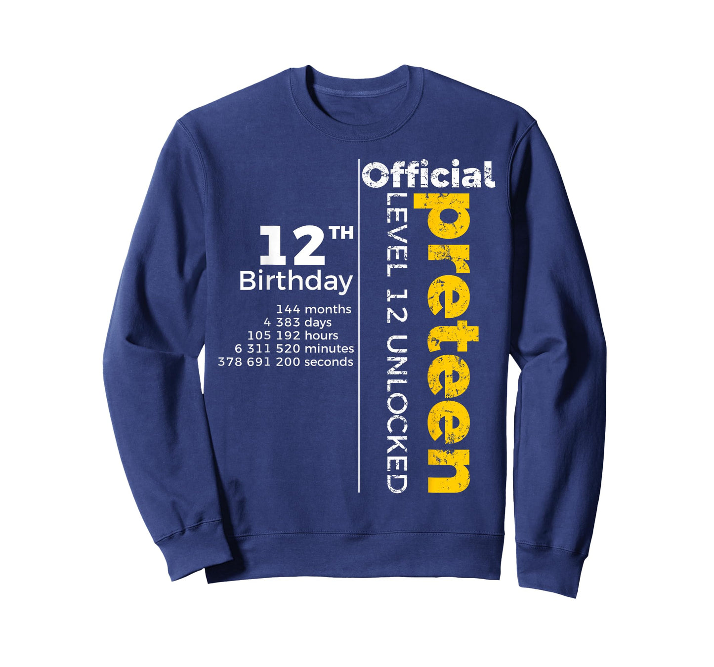 12th Birthday - Official Preteen Level 12 Unlocked Funny T-Shirt