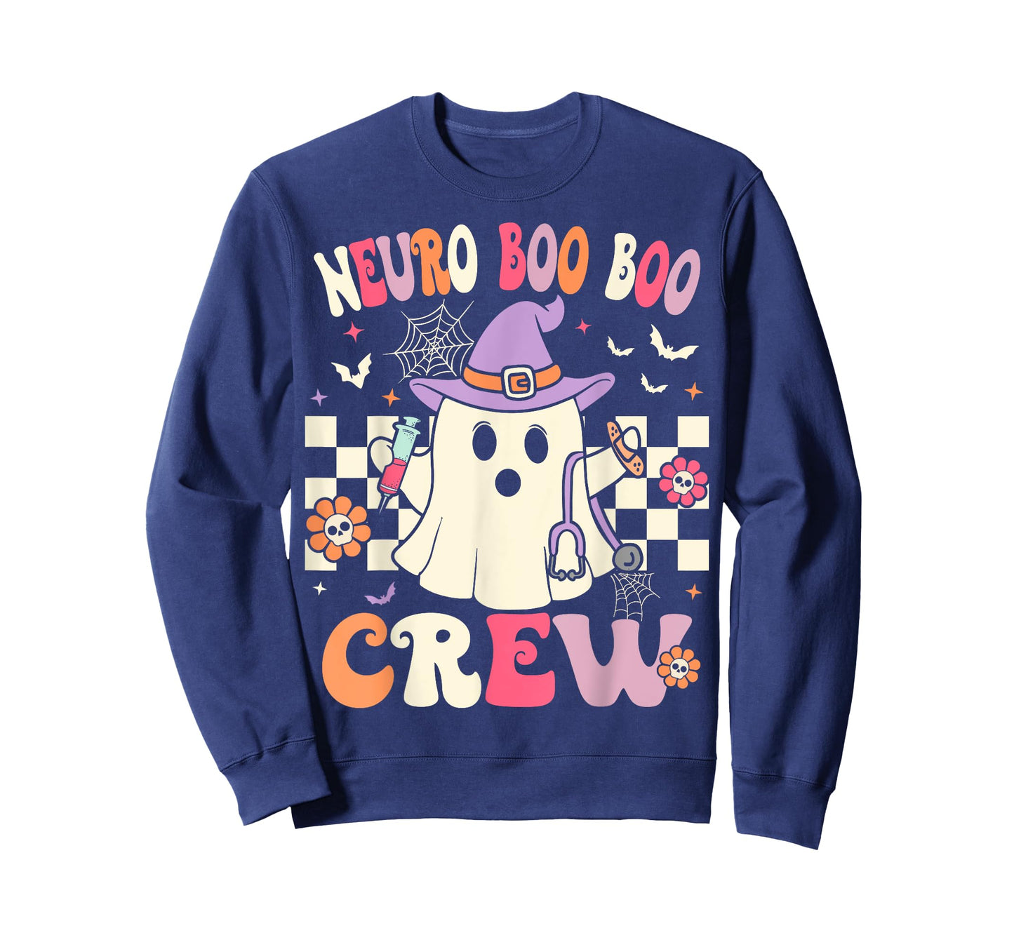 Groovy Neuro Nurse Halloween Ghost Neurology Nurse T-Shirt