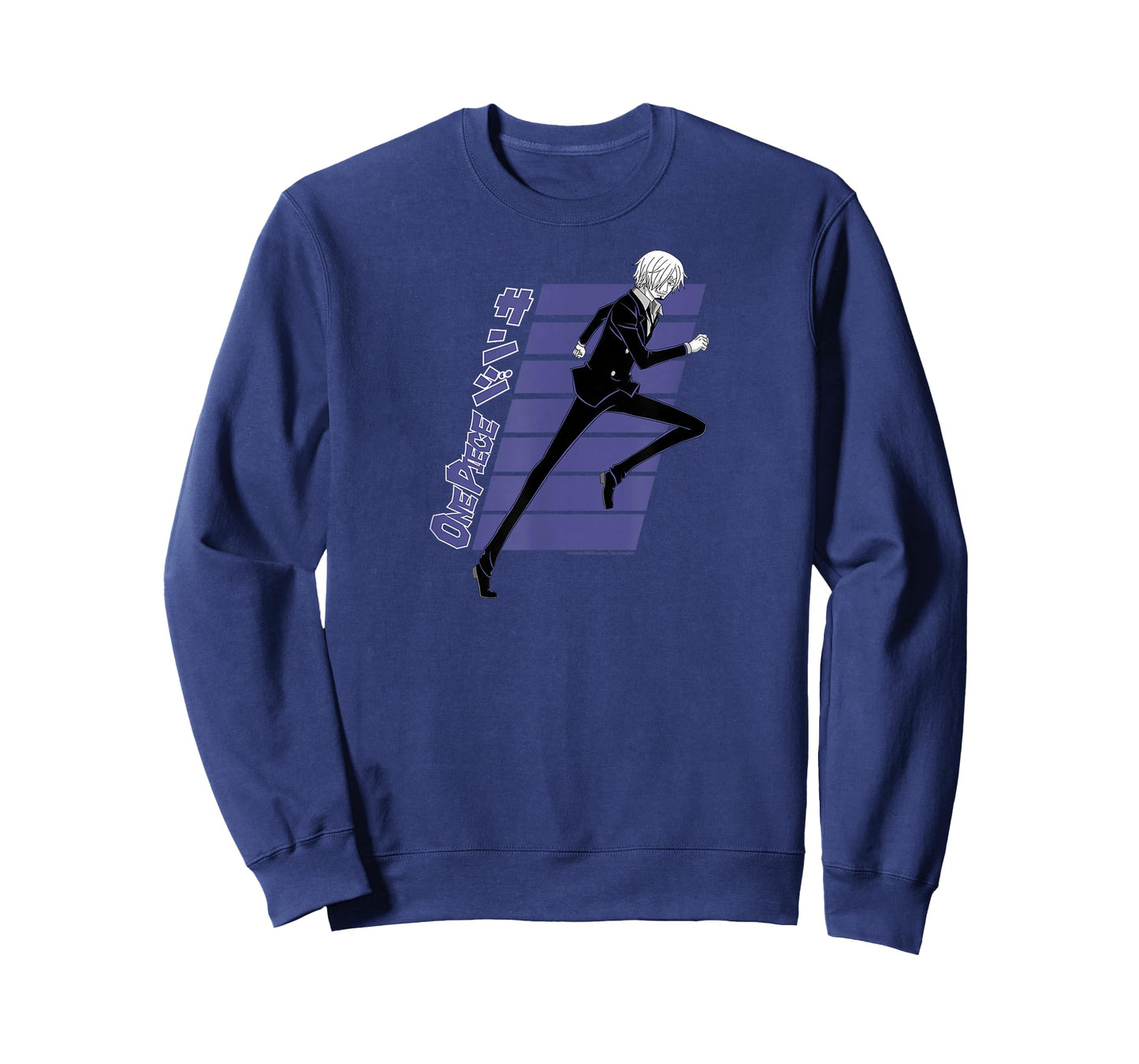 One Piece Anime Purple Streak Black Leg Sanji T-Shirt