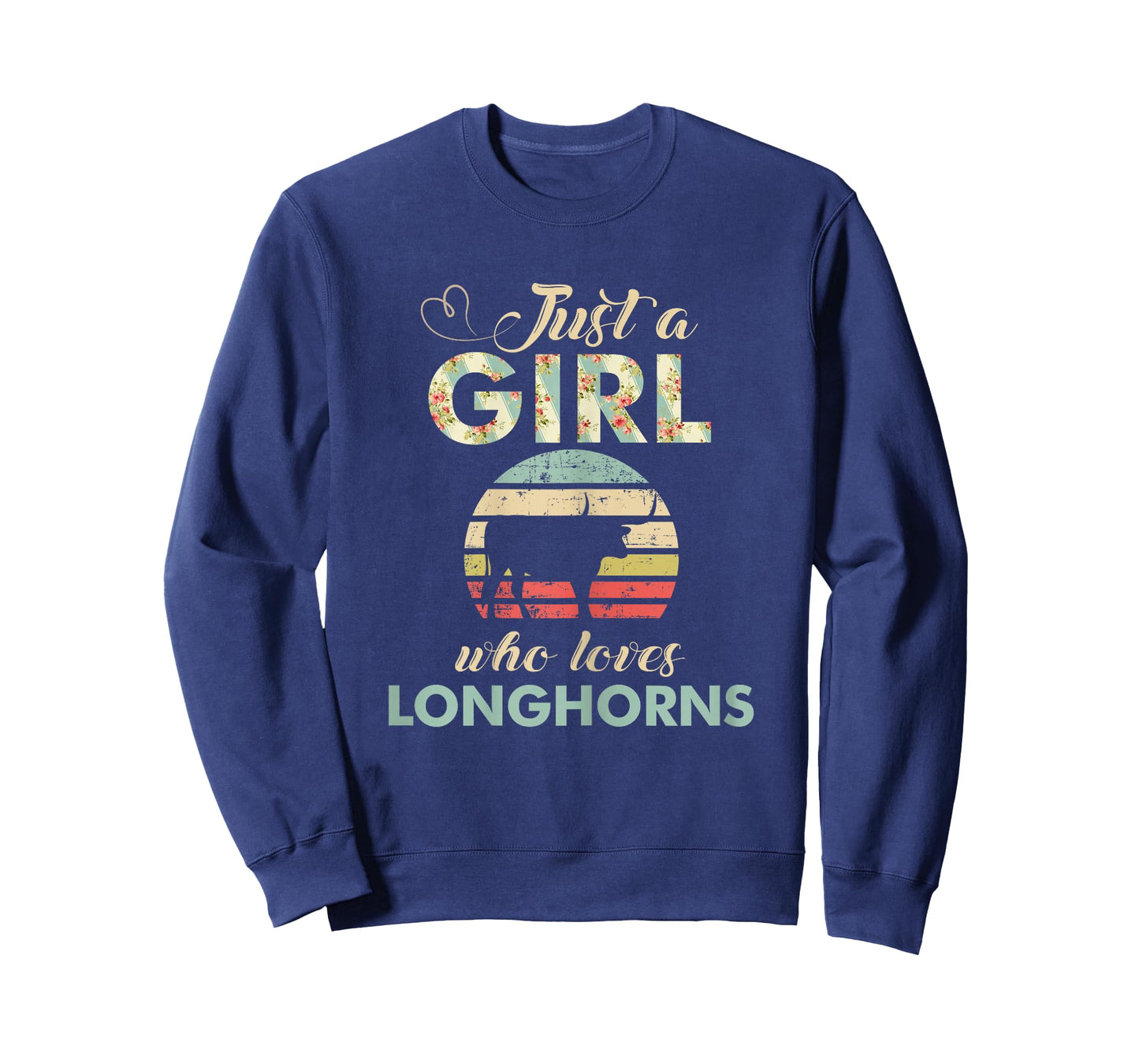 Just a Girl Who Loves Longhorns Retro Texas Longhorn T-Shirt