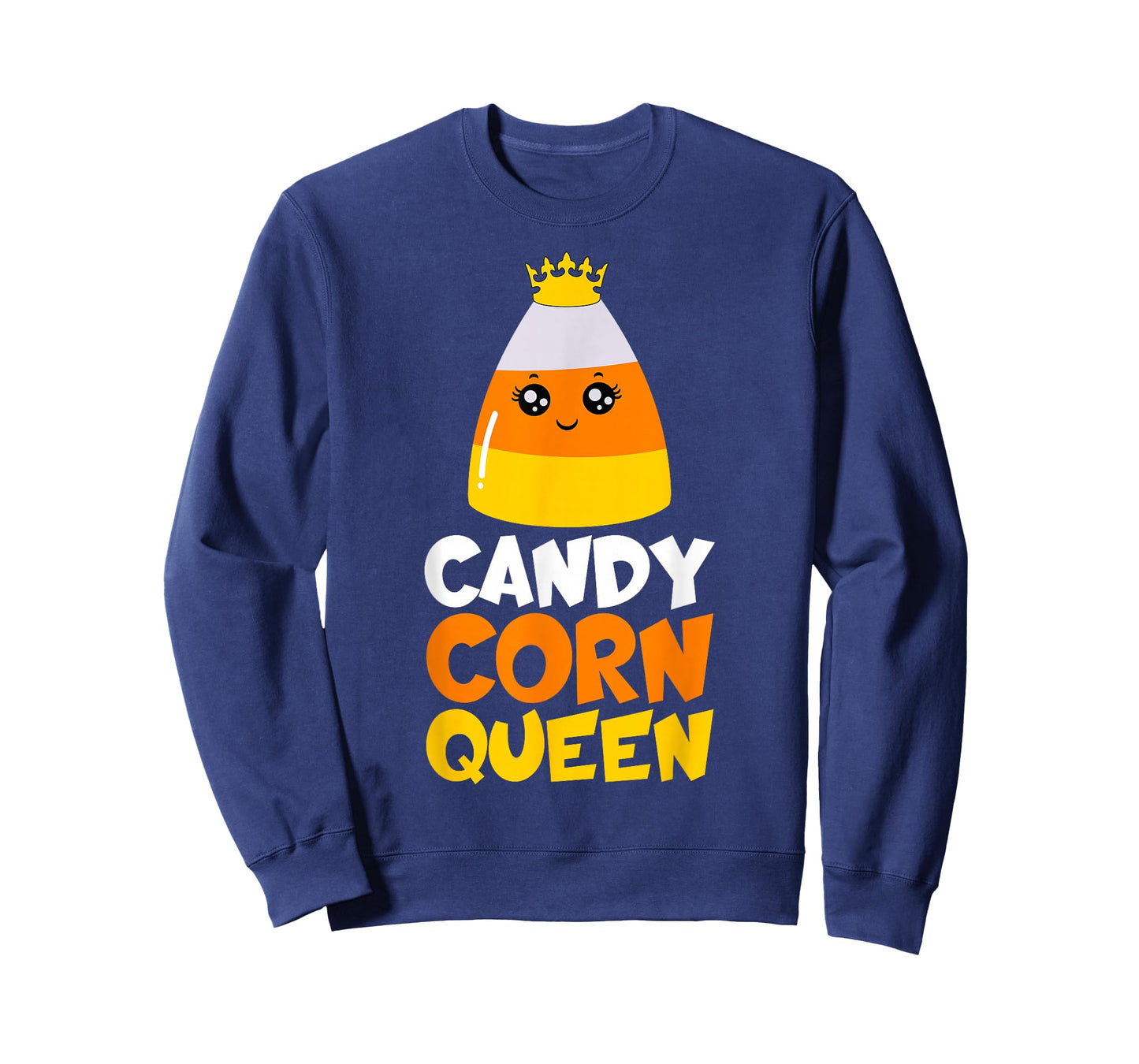 Candy Corn Queen Costume Halloween Cute Kawaii Crown Girls T-Shirt