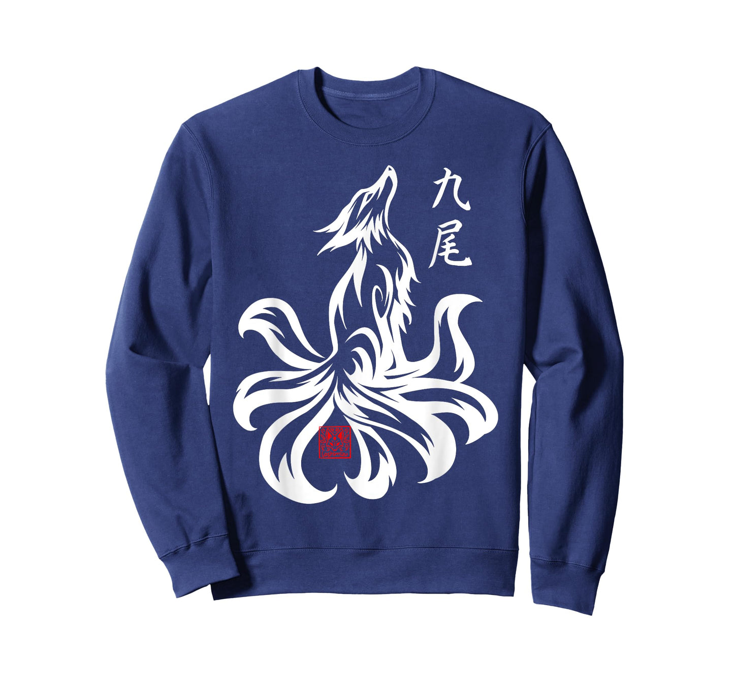 Japanese Nine Tailed Fox Kyubi Kitsune Spirit Tribal animal T-Shirt