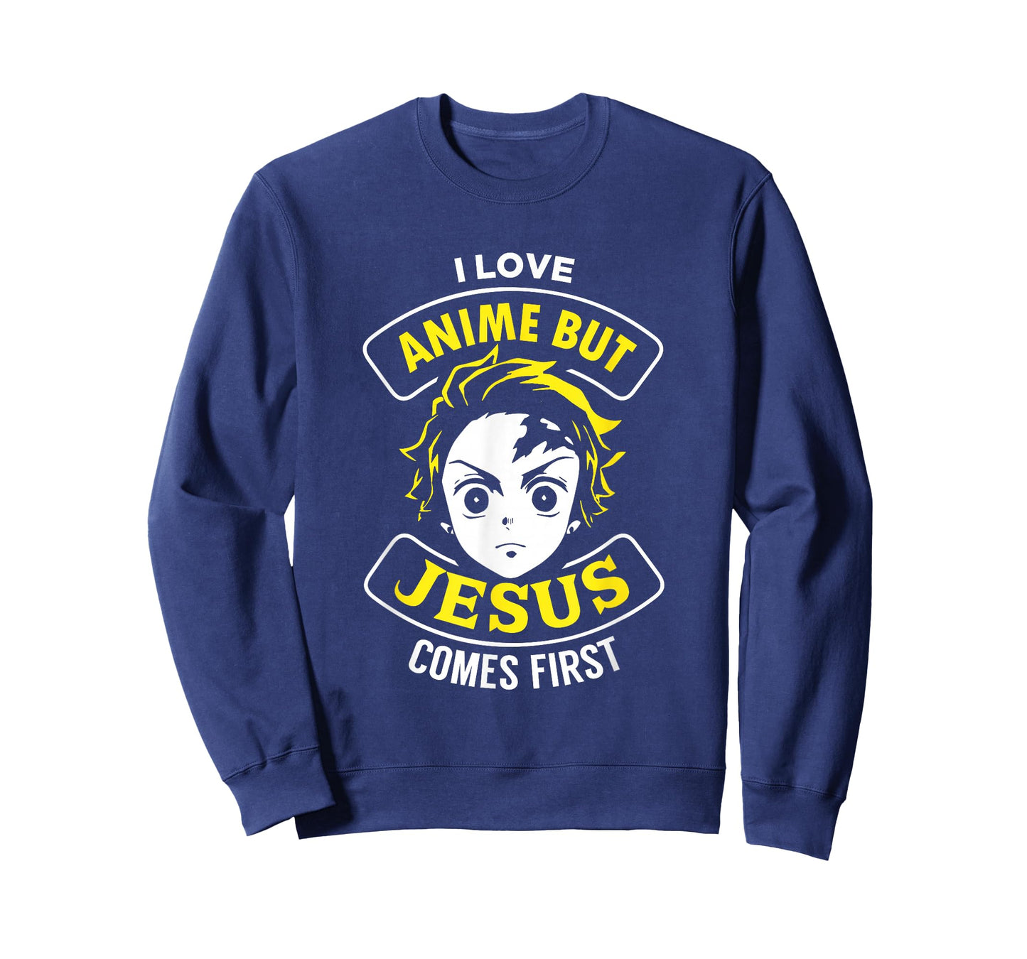 I Love Anime But Jesus Comes First - Christian Japan Yellow T-Shirt