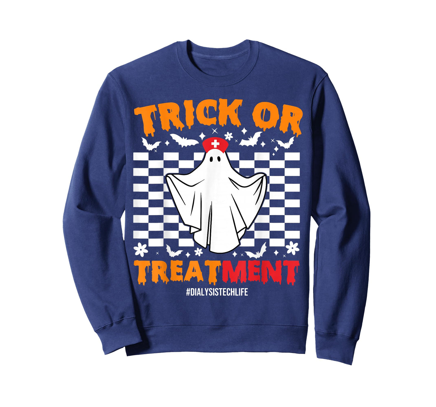Trick Or Treatment Dialysis Technician Life Ghost Halloween T-Shirt