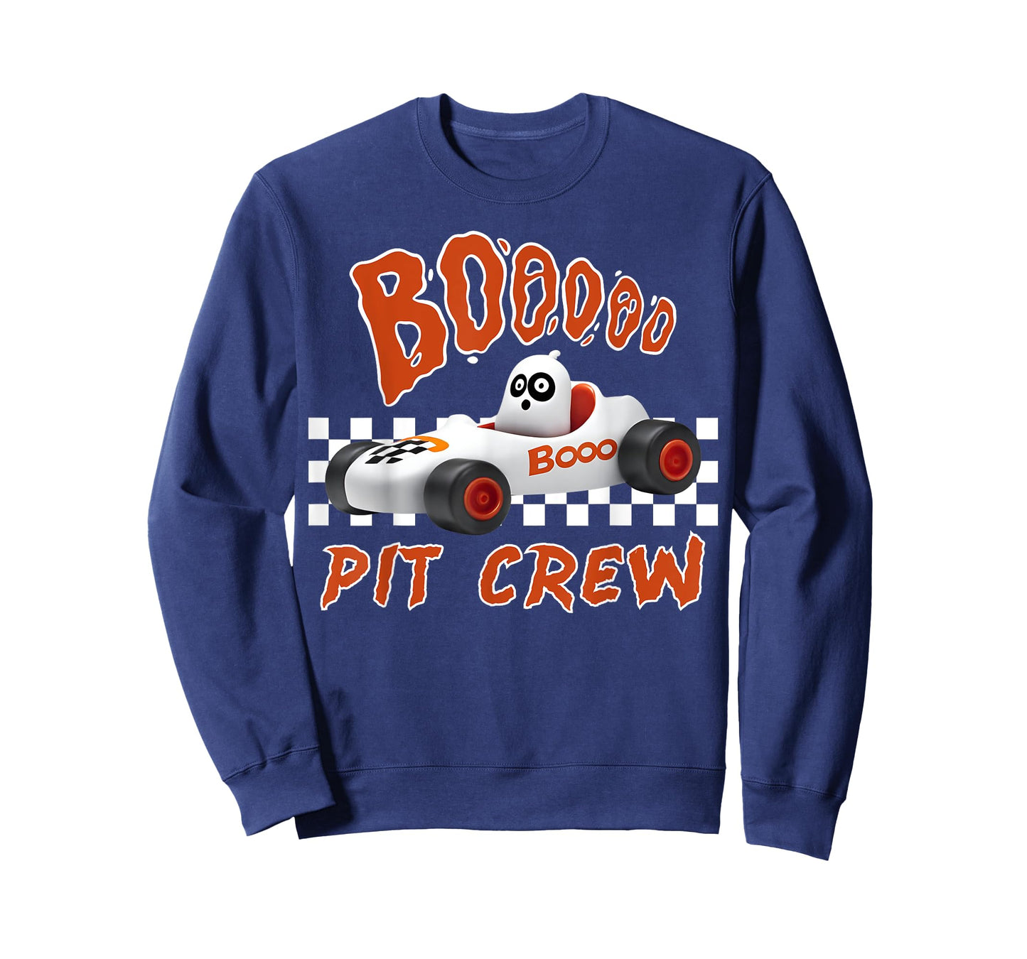 Boo Ghost Pit Crew Racing Halloween Matching Race Car Party T-Shirt