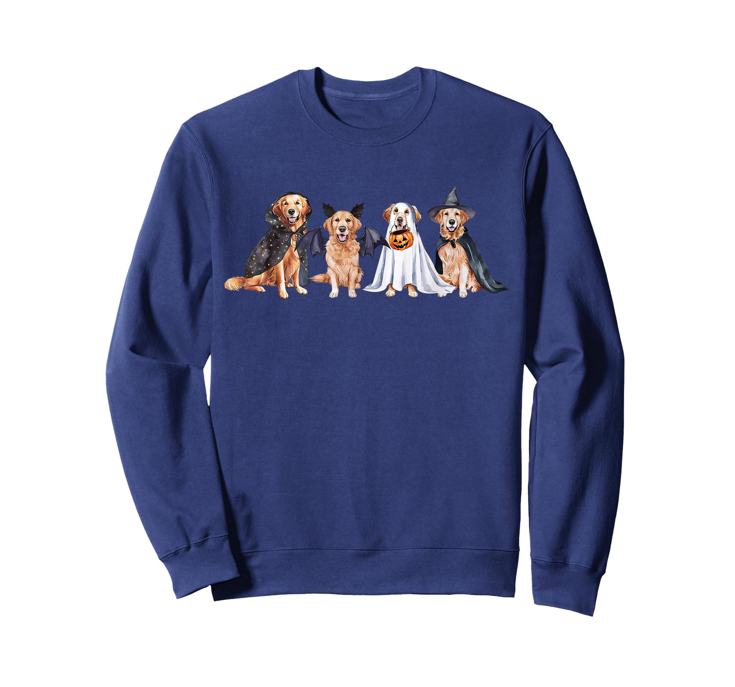 Golden Retriever Ghost Dog Halloween Golden Retriever Witch T-Shirt