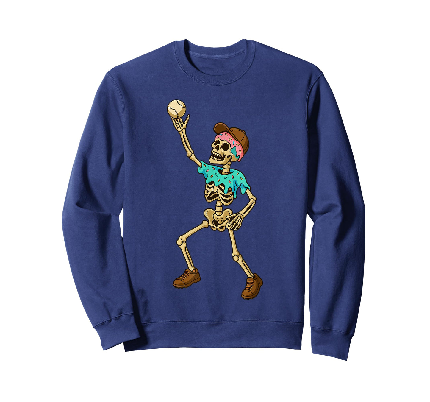 Baseball Lifestyle 101 Apparel Youth Ice Cream Drip Skeleton T-Shirt