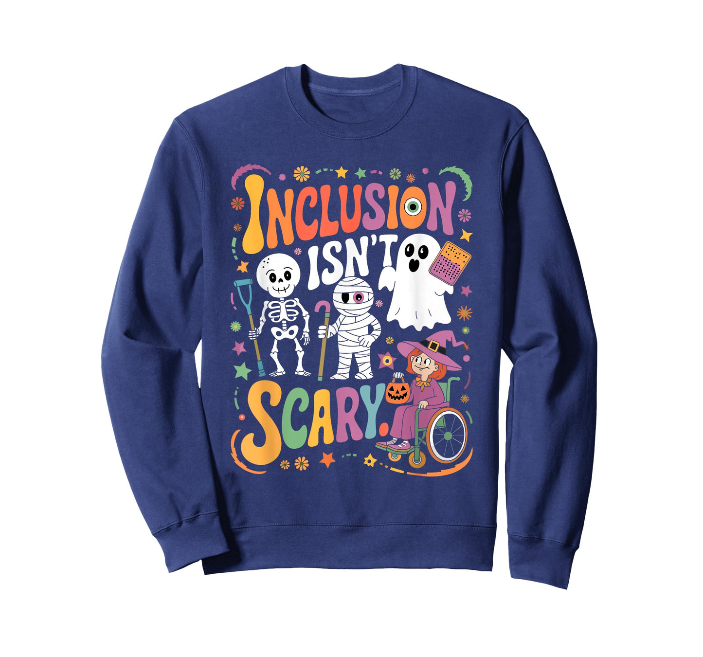 Inclusion Isn't Too Scary Ghost SLP Halloween Sped Teacher T-Shirt