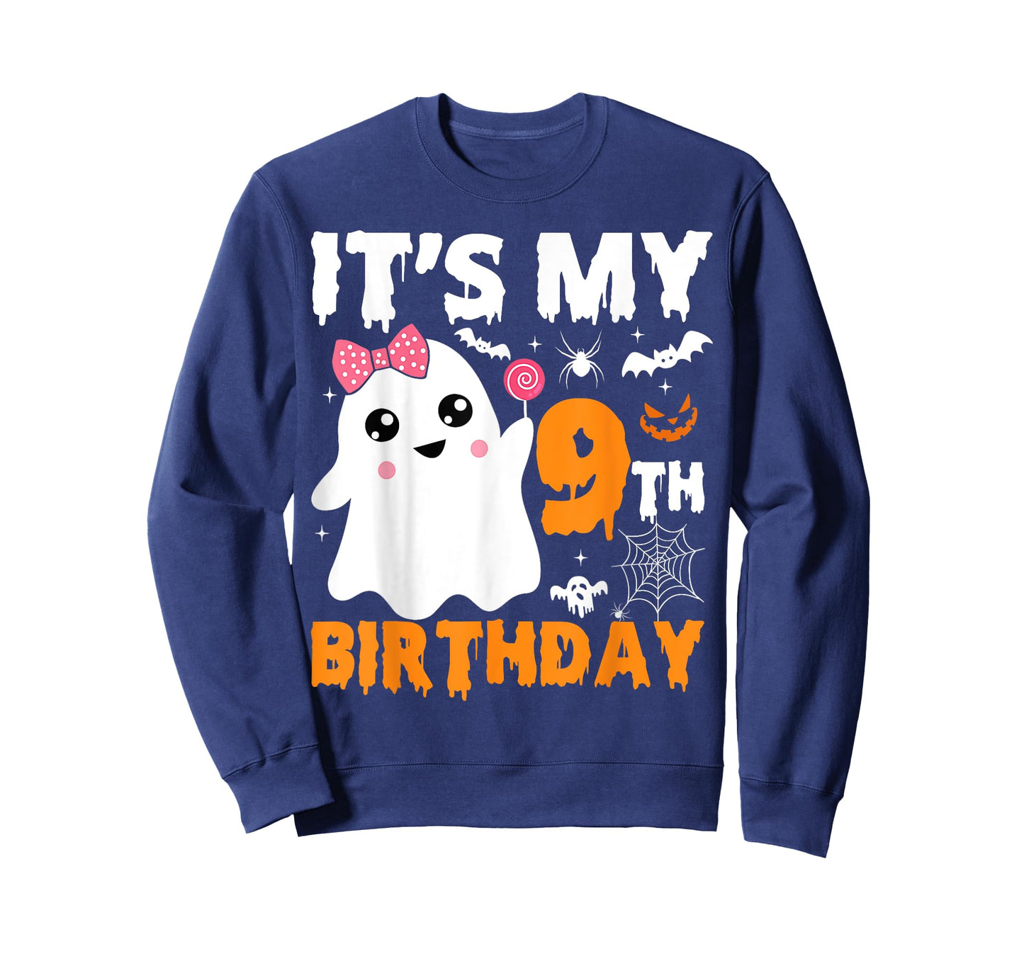It's My 9th Birthday 9 Years Old Ghost Pumpkin Halloween T-Shirt
