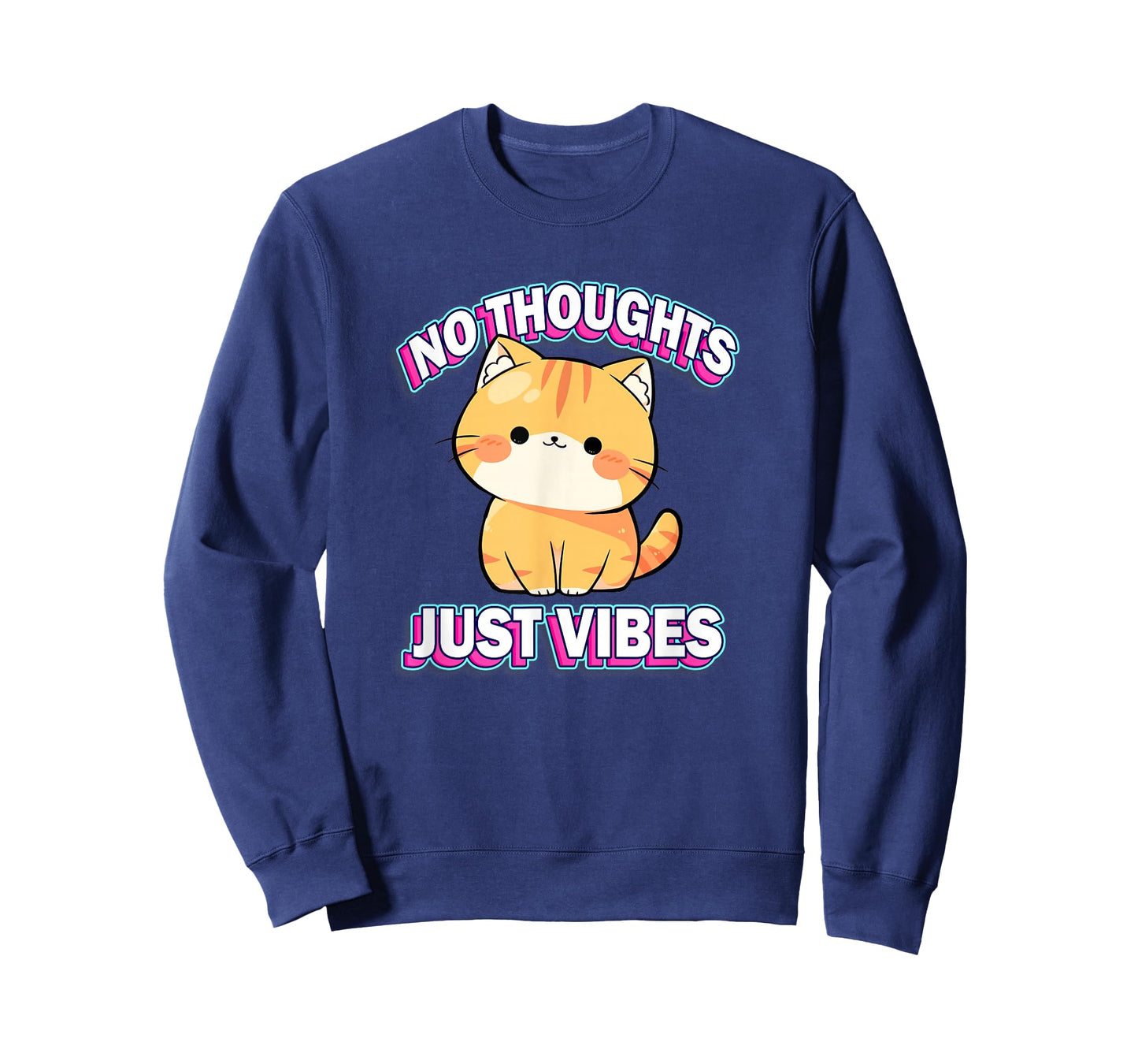 Womens Girls Kids Chibi Kawaii Energy Orange Tabby Cat Lover T-Shirt