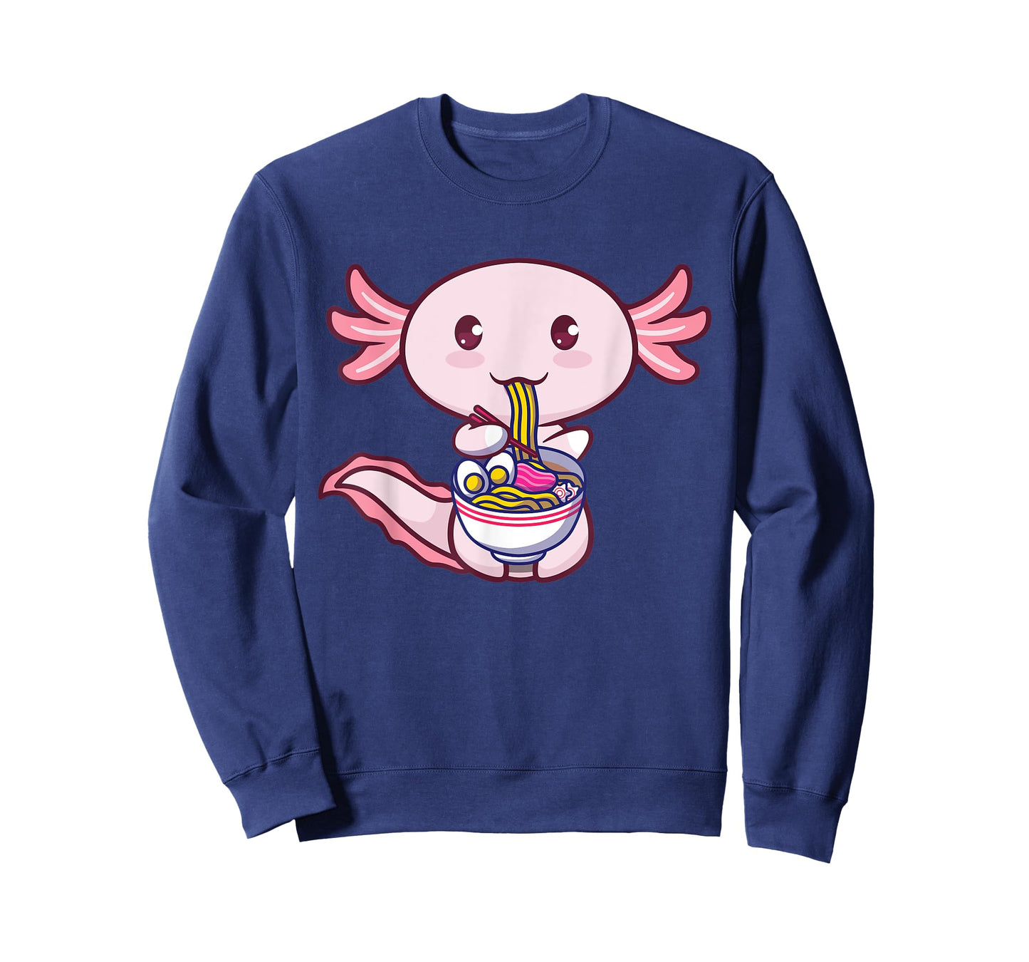 Ramen Axolotl Fish Eating Ramen Cute Kawaii Amine Japanese T-Shirt