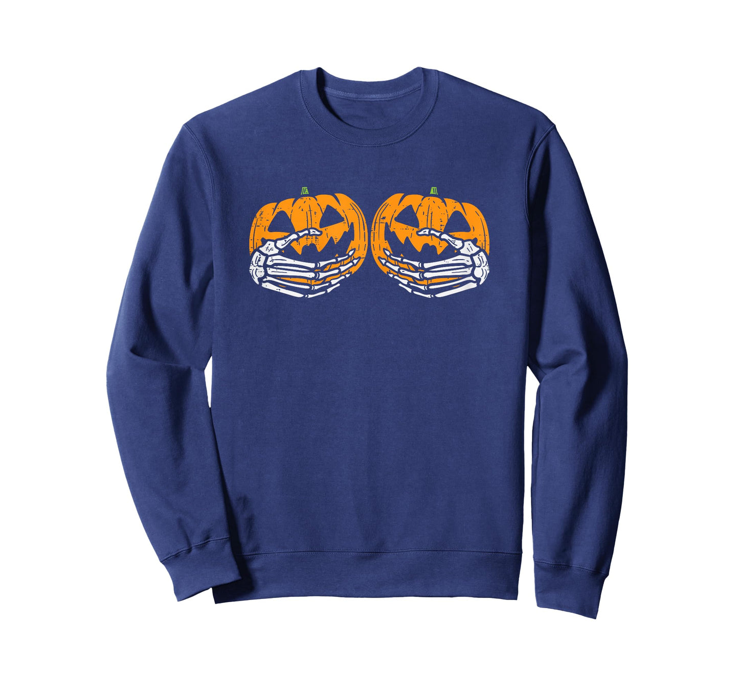 Skeleton Hands Pumpkins Funny Halloween Costume For Women T-Shirt