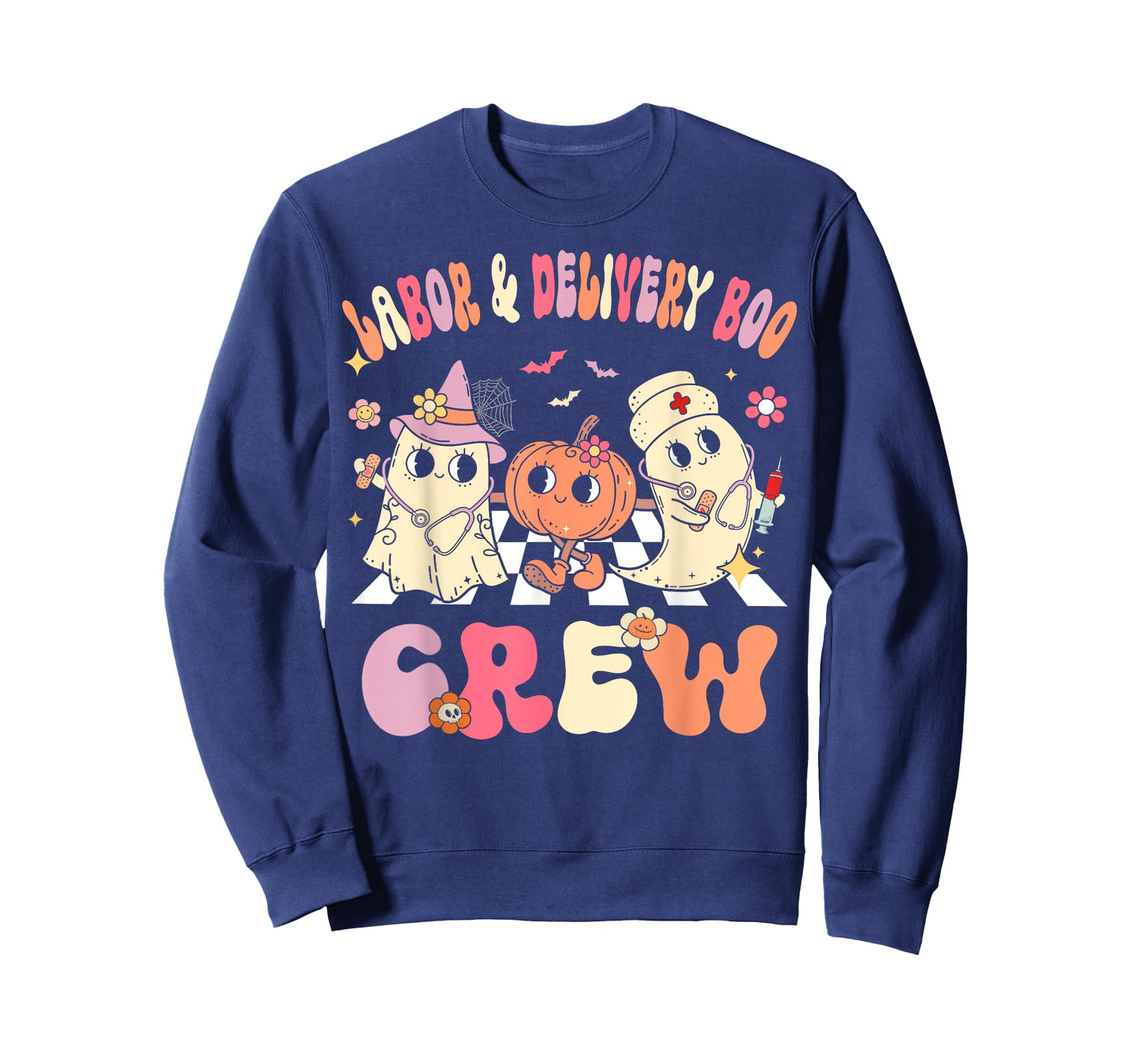 Labor & Delivery Boo Crew Funny Halloween Costume L&D Nurse T-Shirt
