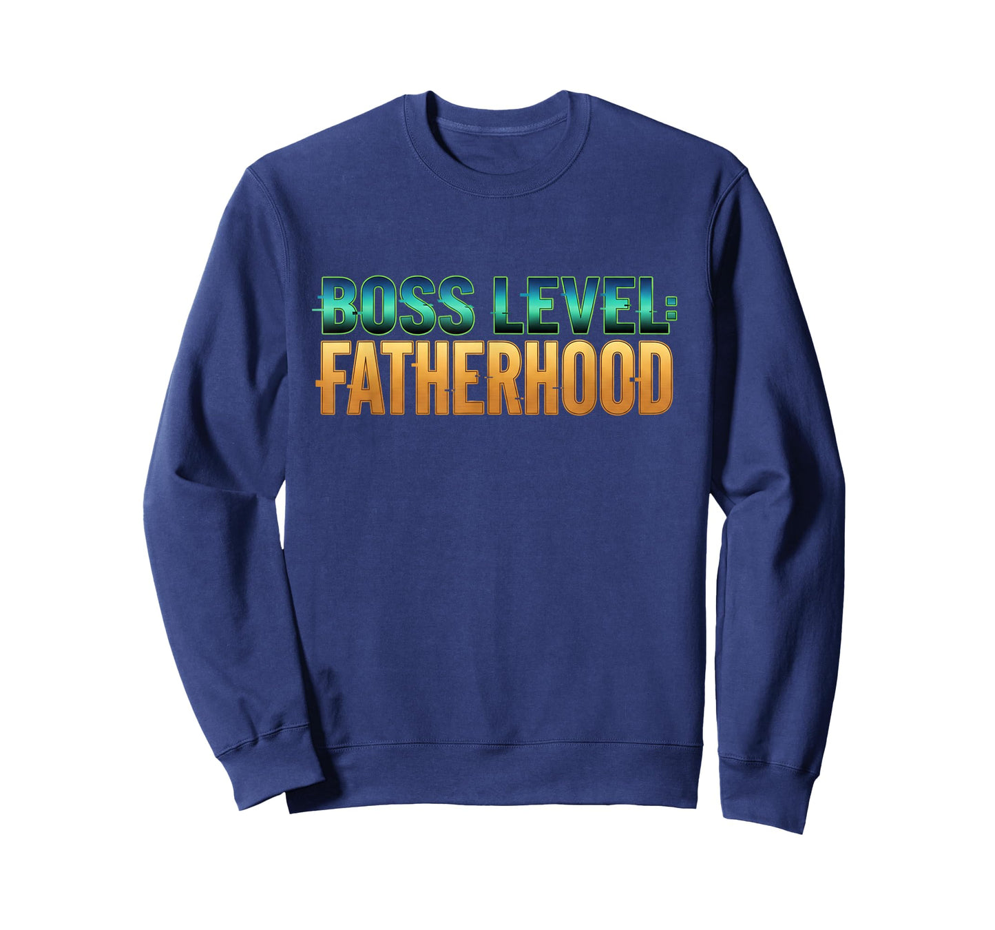 Gamer Dad Boss Level Fatherhood Funny Gaming Quote Design T-Shirt
