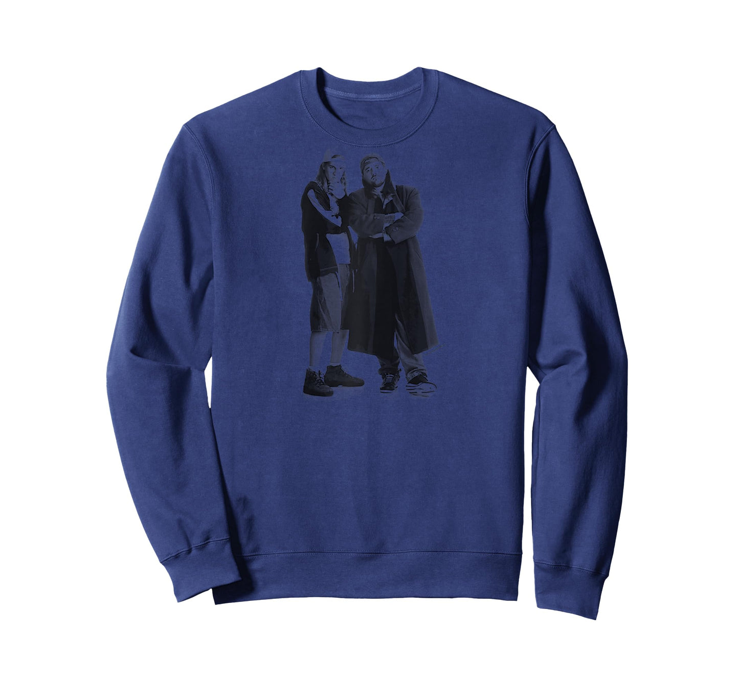 Jay & Silent Bob Black & White Standing Portrait Raglan Baseball Tee