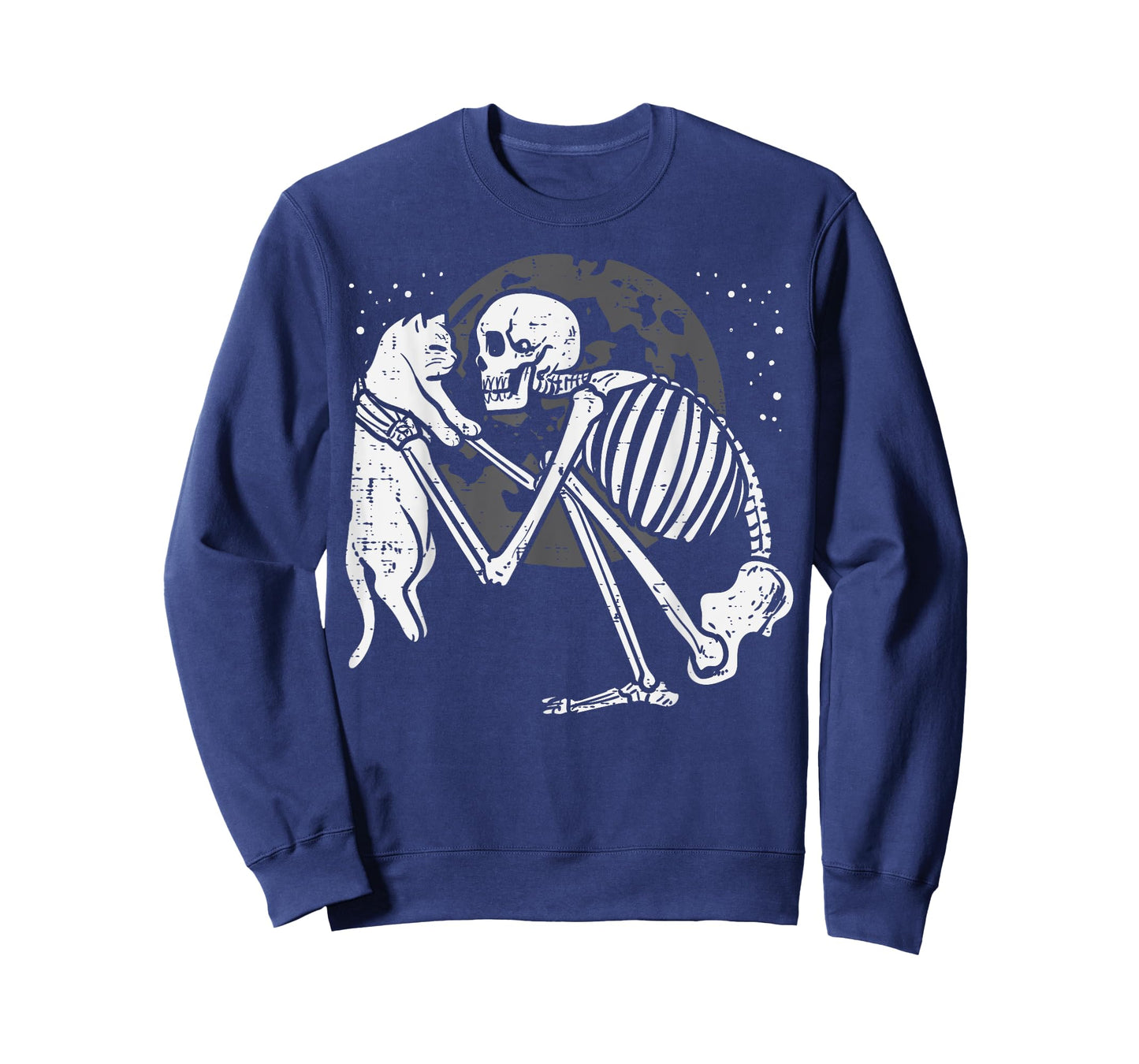 Skeleton Cat Skull Kitty Cute Goth Halloween Men Women Kids T-Shirt