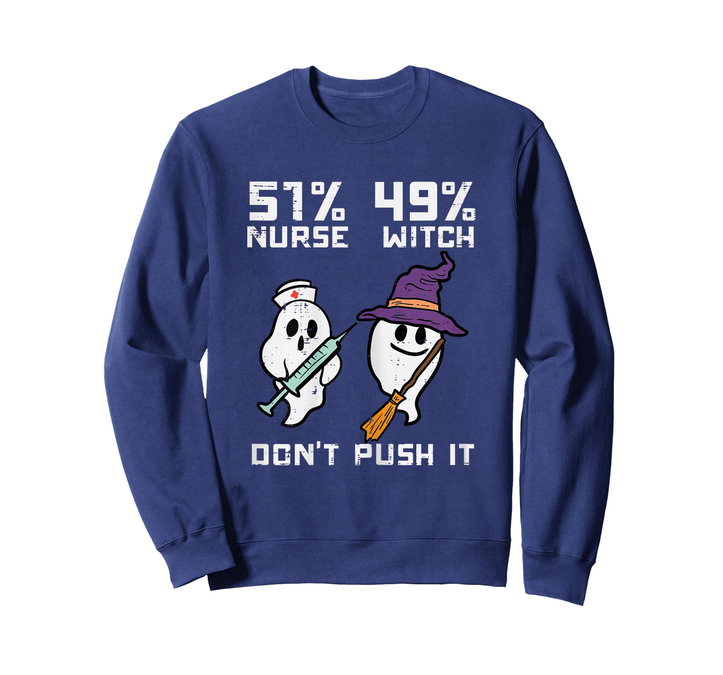 Halloween 51 Percent Nurse Witch Fun Costume Scrub Top Women T-Shirt