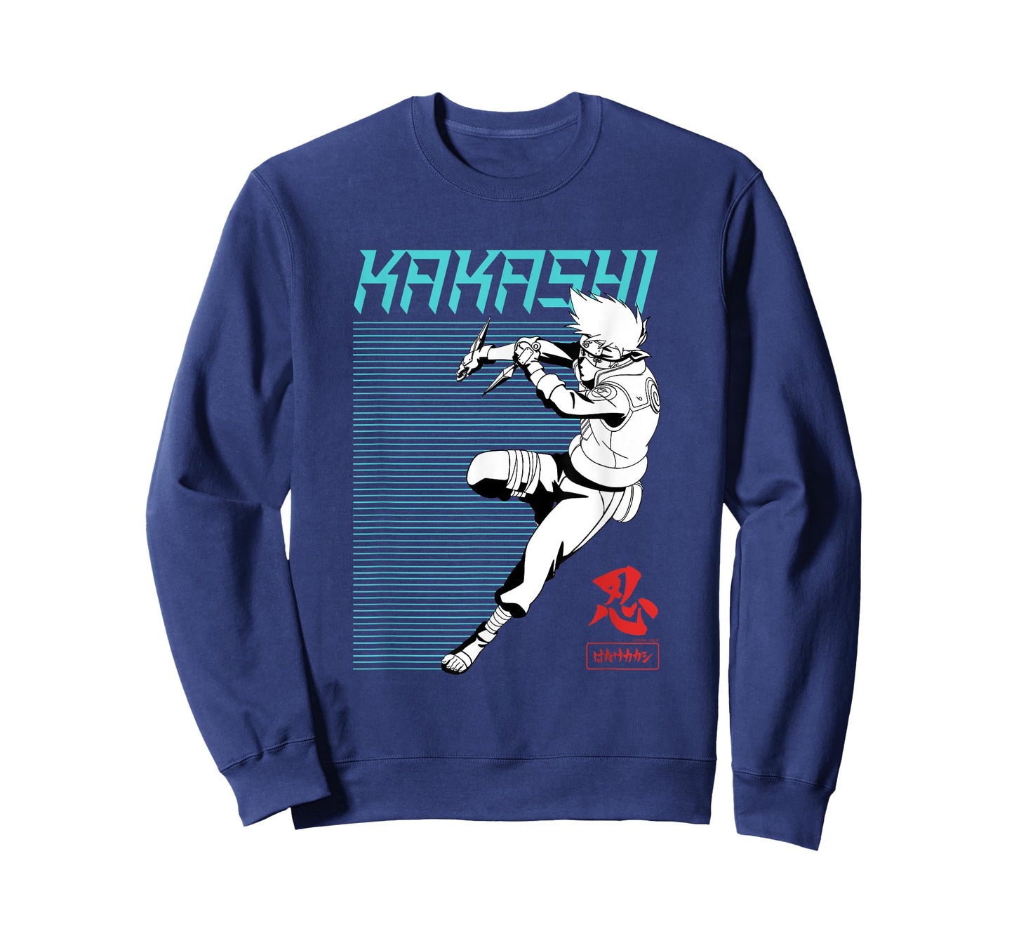 Naruto Shippuden Kakashi Outline Action Lines Anime T-Shirt