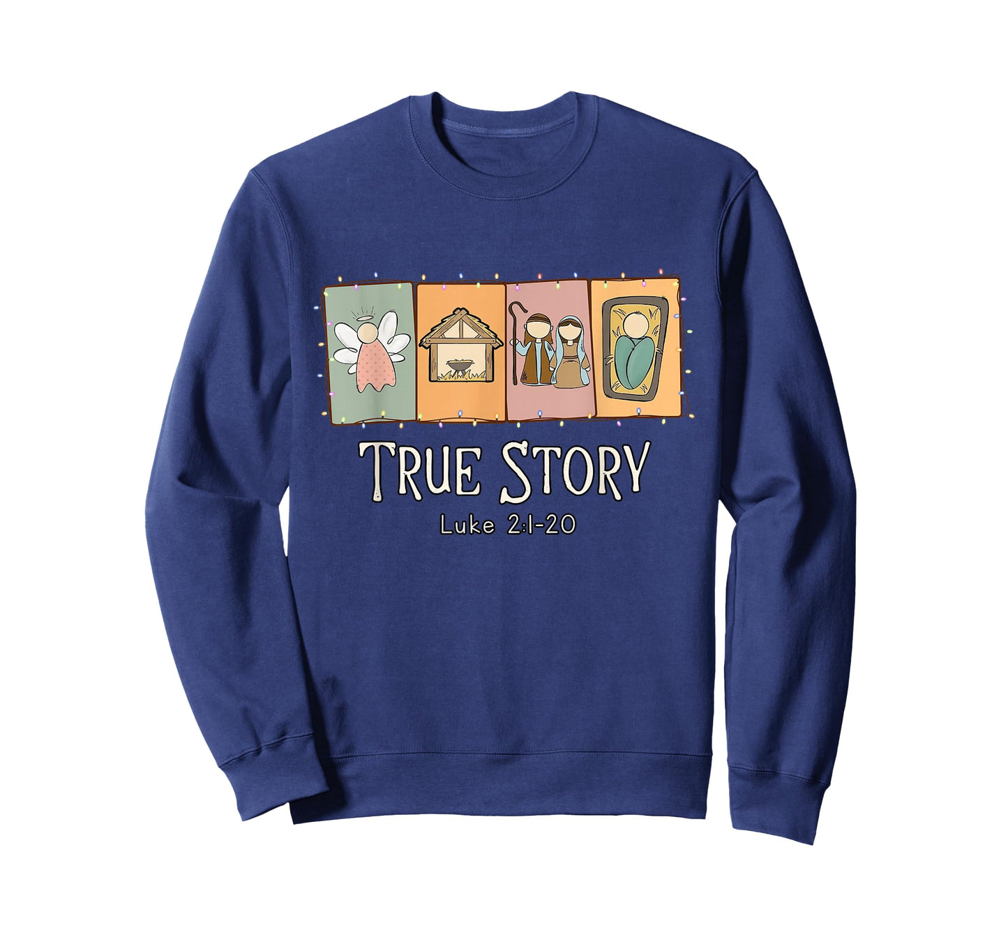 True Story Jesus Xmas Christmas Christian Nativity Scene T-Shirt