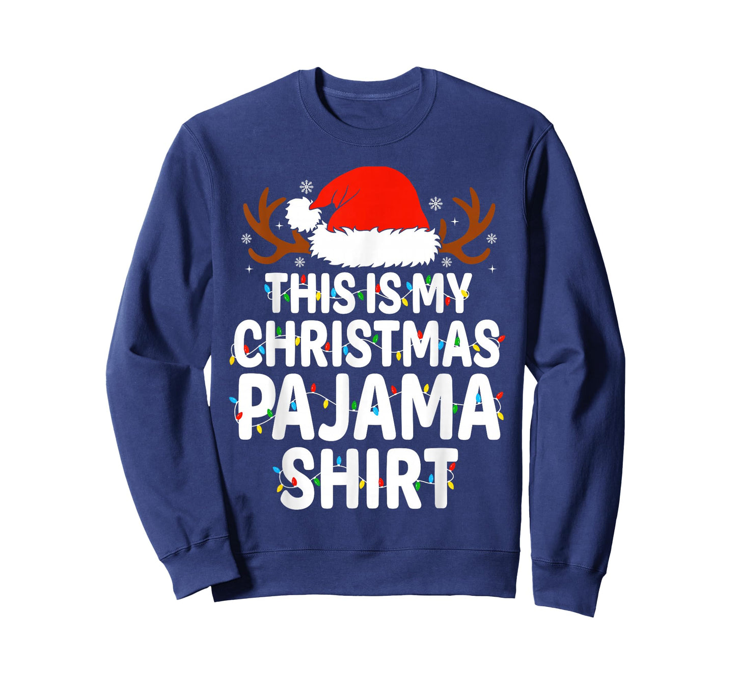 This is My Christmas Pajama Shirt Xmas Lights Men Women T-Shirt