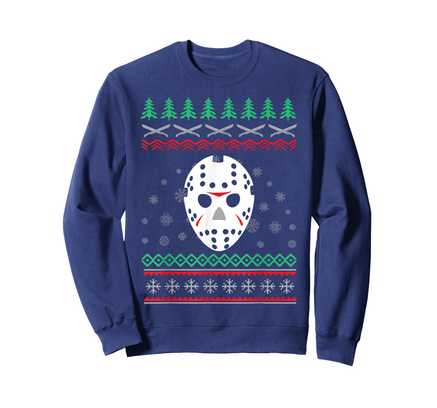 Jason Hockey Mask Ugly Christmas Holiday Festive T-Shirt