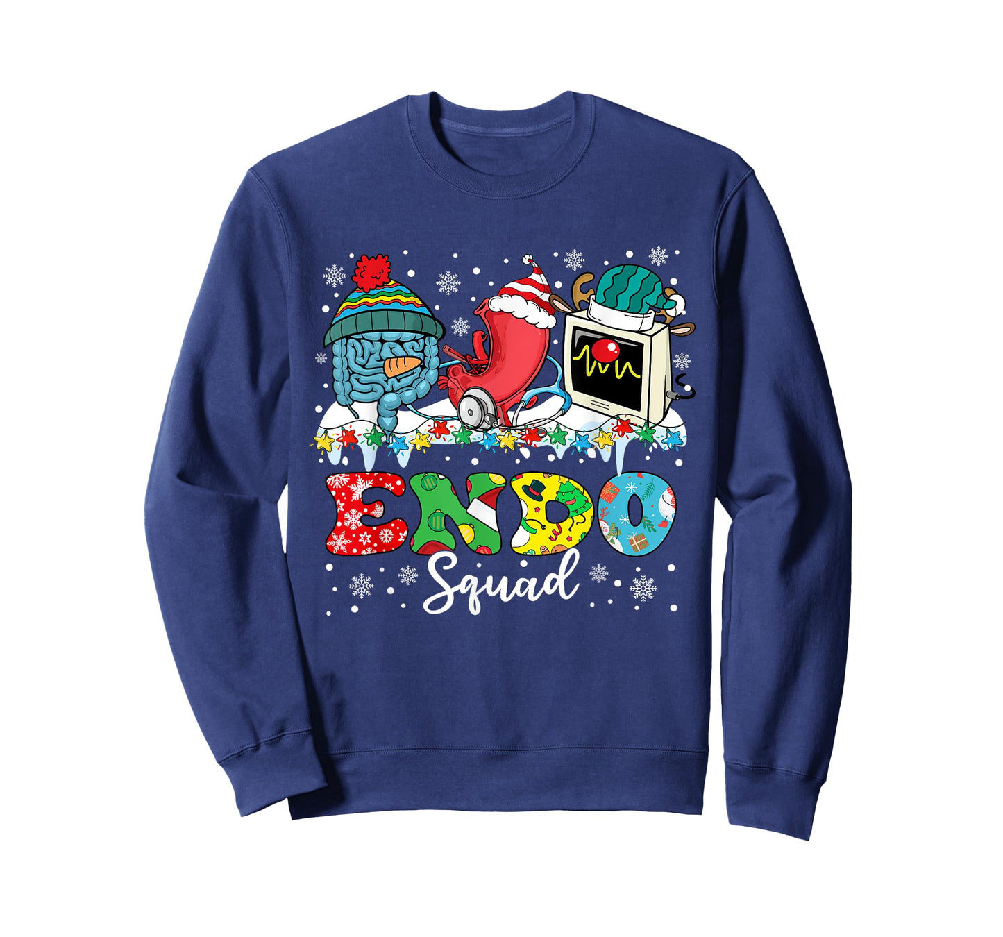 Endoscopy Squad Stomach Santa Hat Endoscopy Tech Christmas T-Shirt