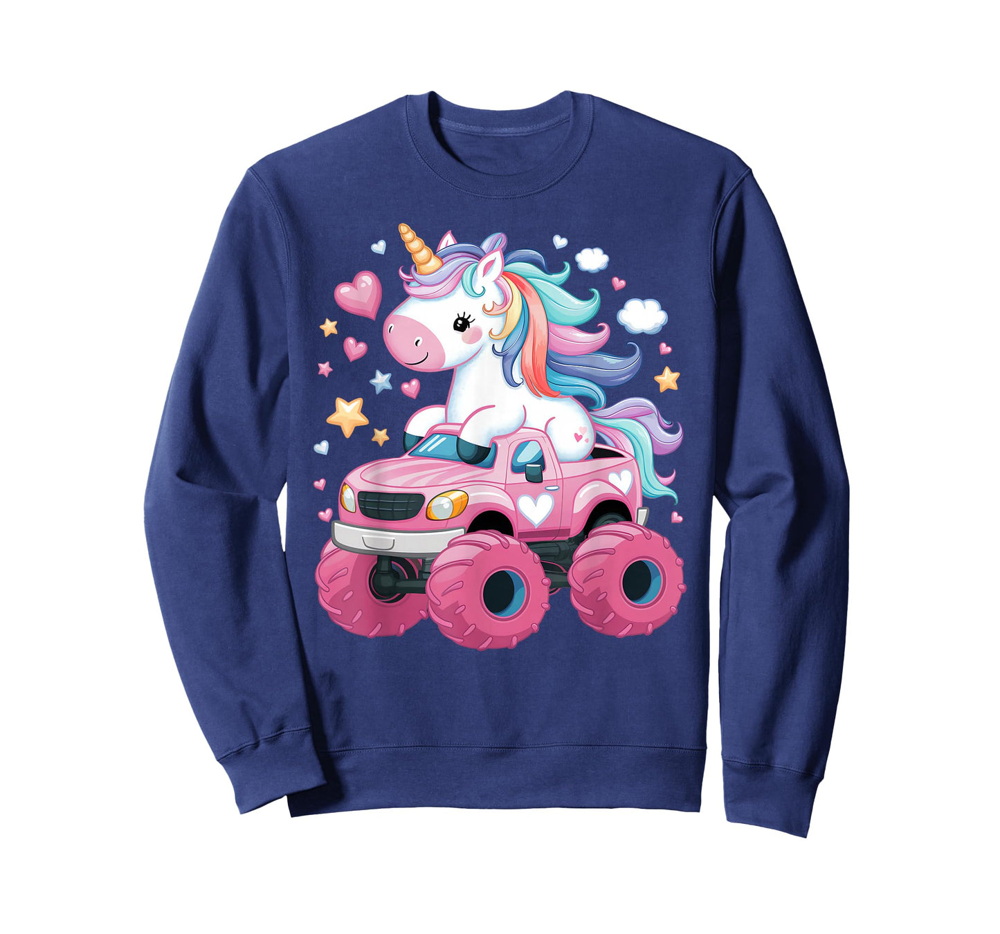 Monster Truck Unicorn Birthday Party Girl Monster Truck T-Shirt