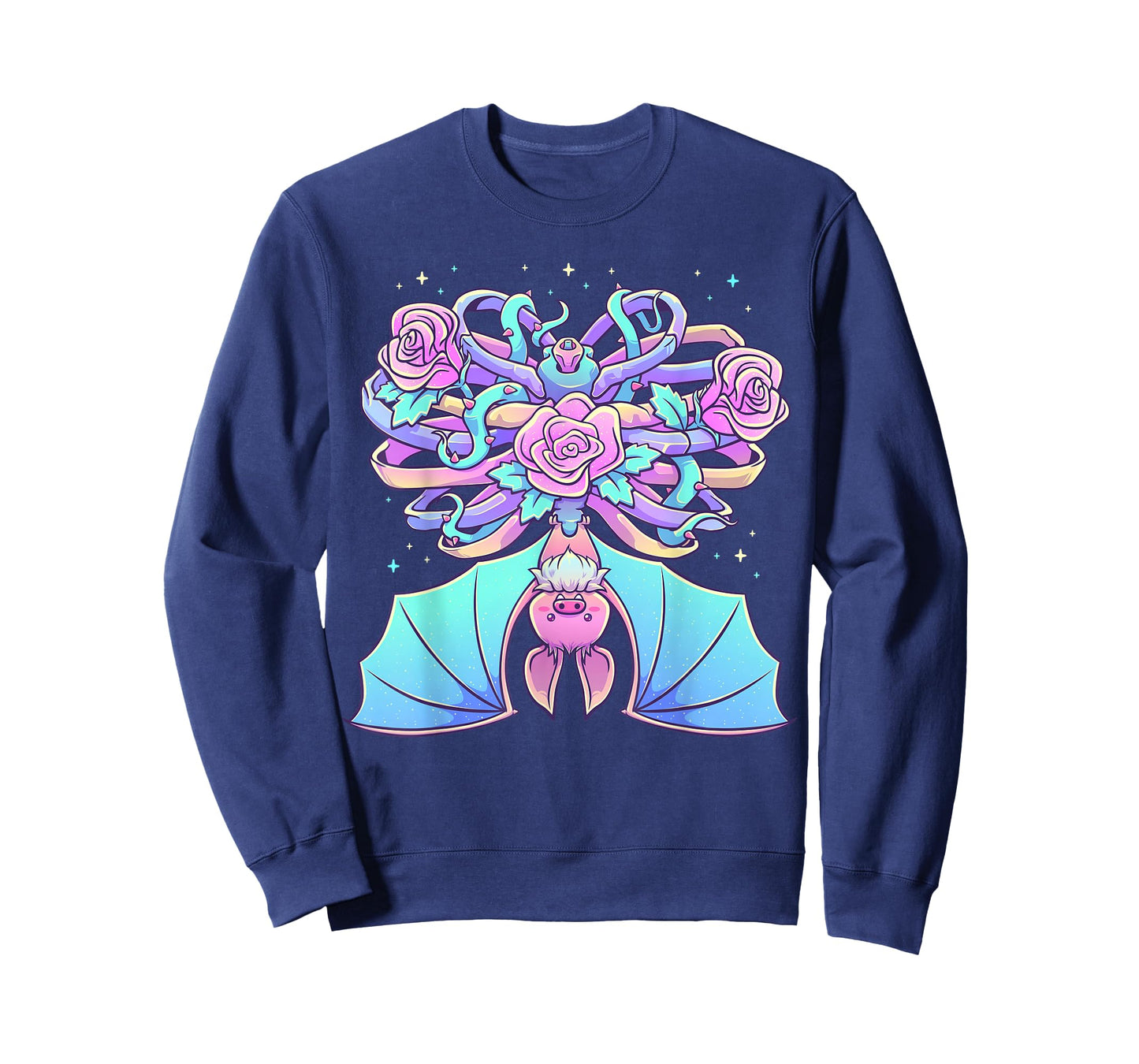 Kawaii Pastel Goth Cute Creepy Bat Skeleton Witchy Aesthetic T-Shirt