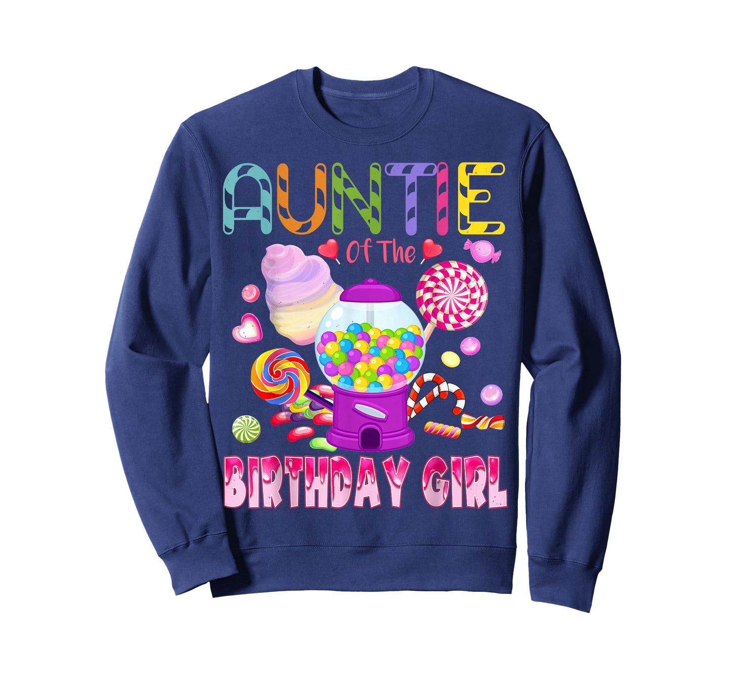 Auntie Of The Birthday Gifts Girl Candyland Candy Birthday T-Shirt