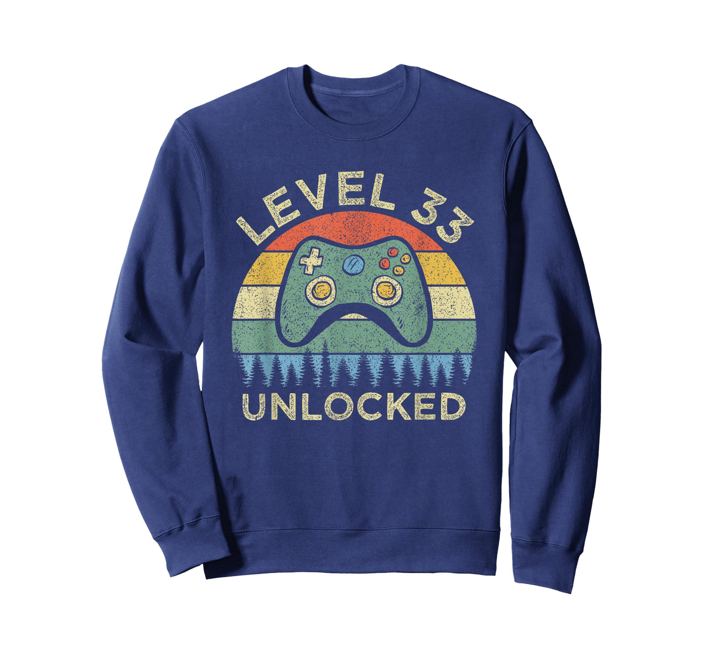 Level 33 Unlocked Video Gamer Retro 33rd Birthday Gift T-Shirt