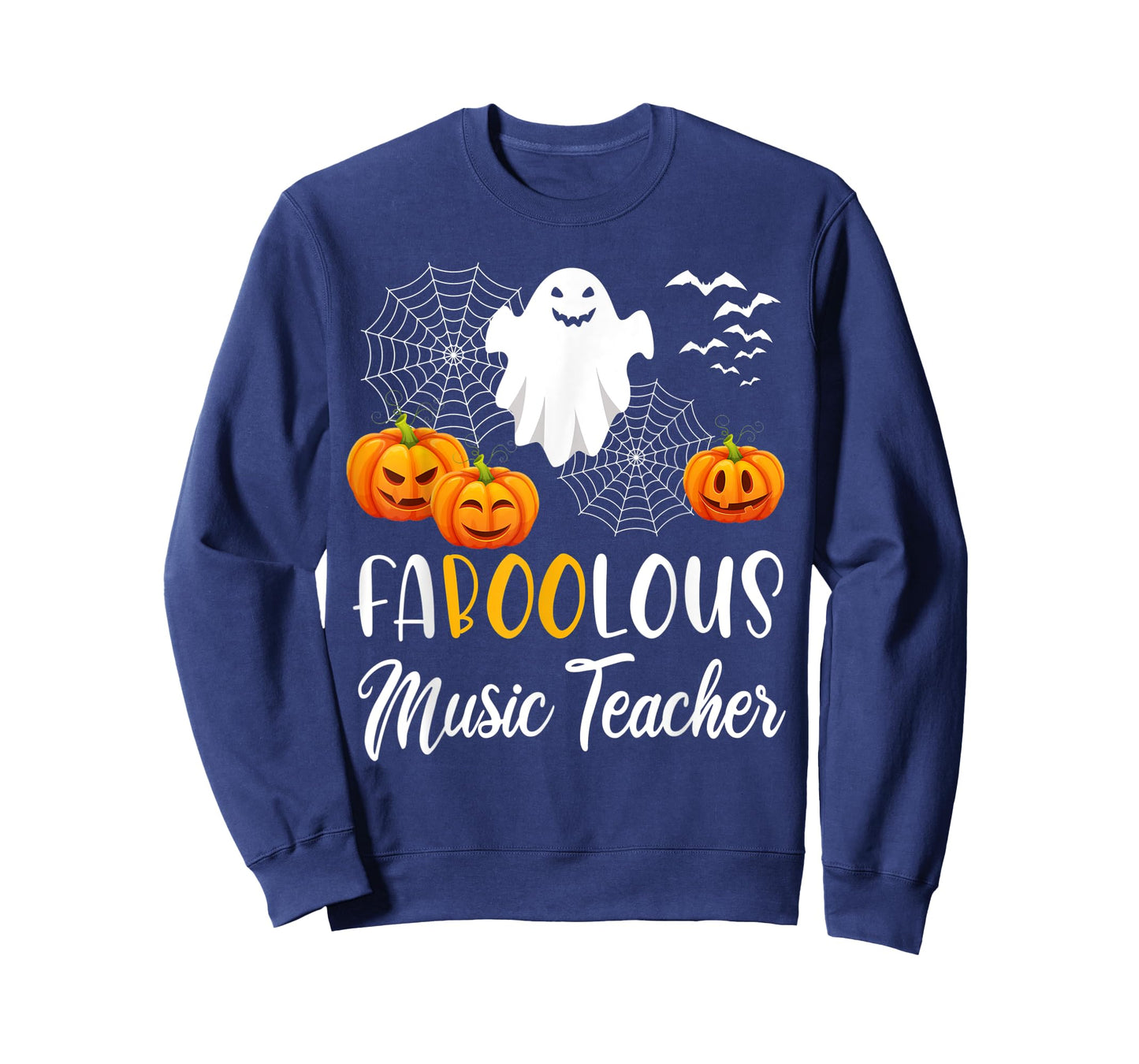 Faboolous Music Teacher Funny Pumpkin Boo Halloween Gift T-Shirt