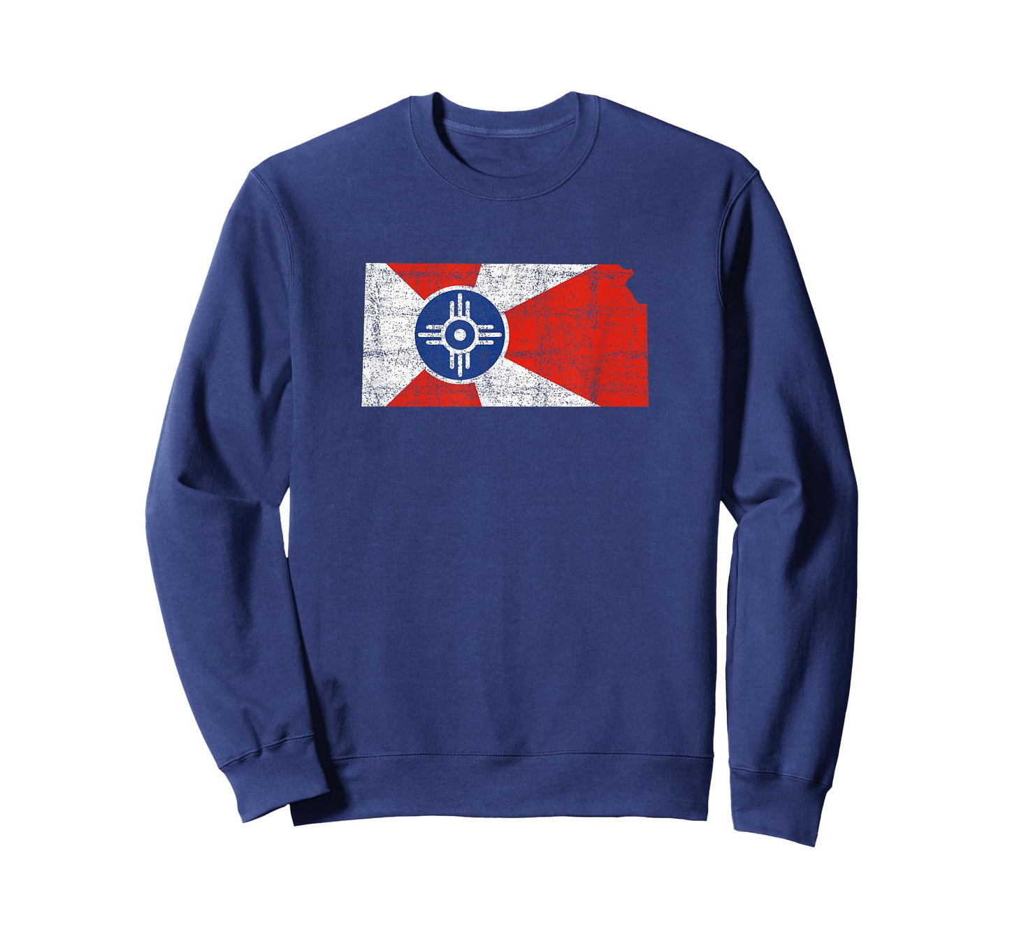 Wichita Kansas Flag Distressed Design - Wichita Kansas T-Shirt