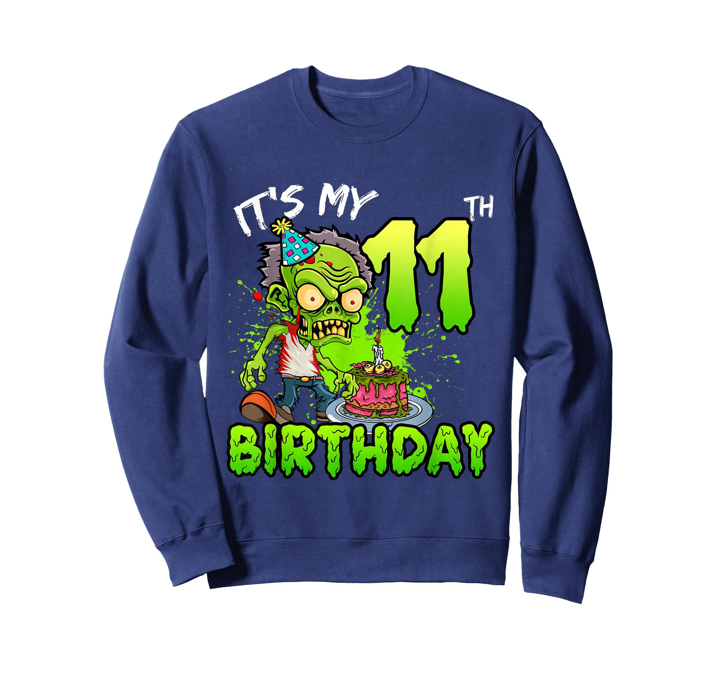 It's My 11th Birthday Zombie Lover 11 Year Old Boys Girls T-Shirt