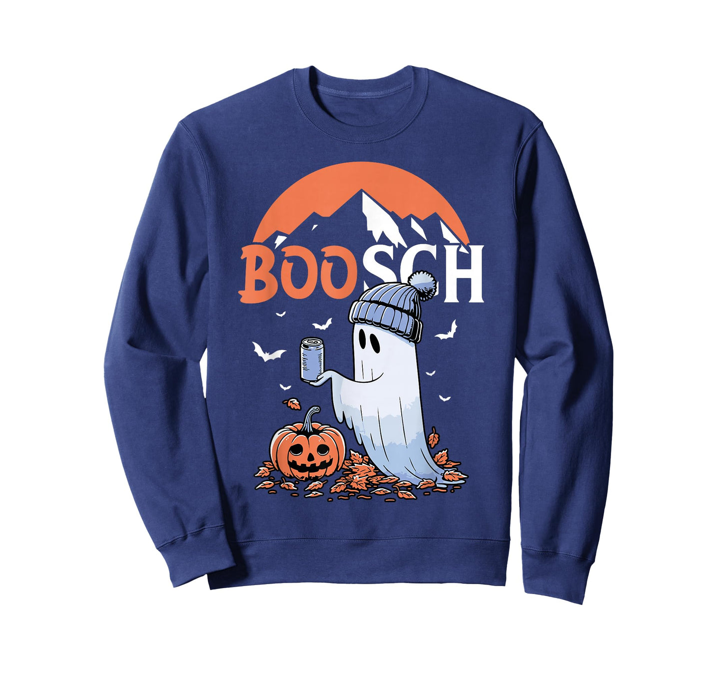 Cute Boo Ghost Halloween Pumpkin Beer Drinking Spooky Season T-Shirt