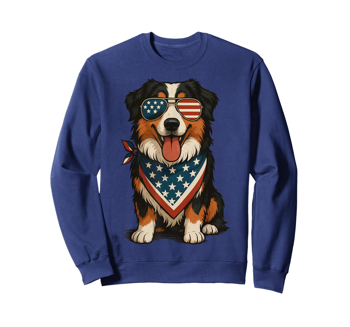 Australian Shepherd USA 4th of July Aussie Patriot T-Shirt
