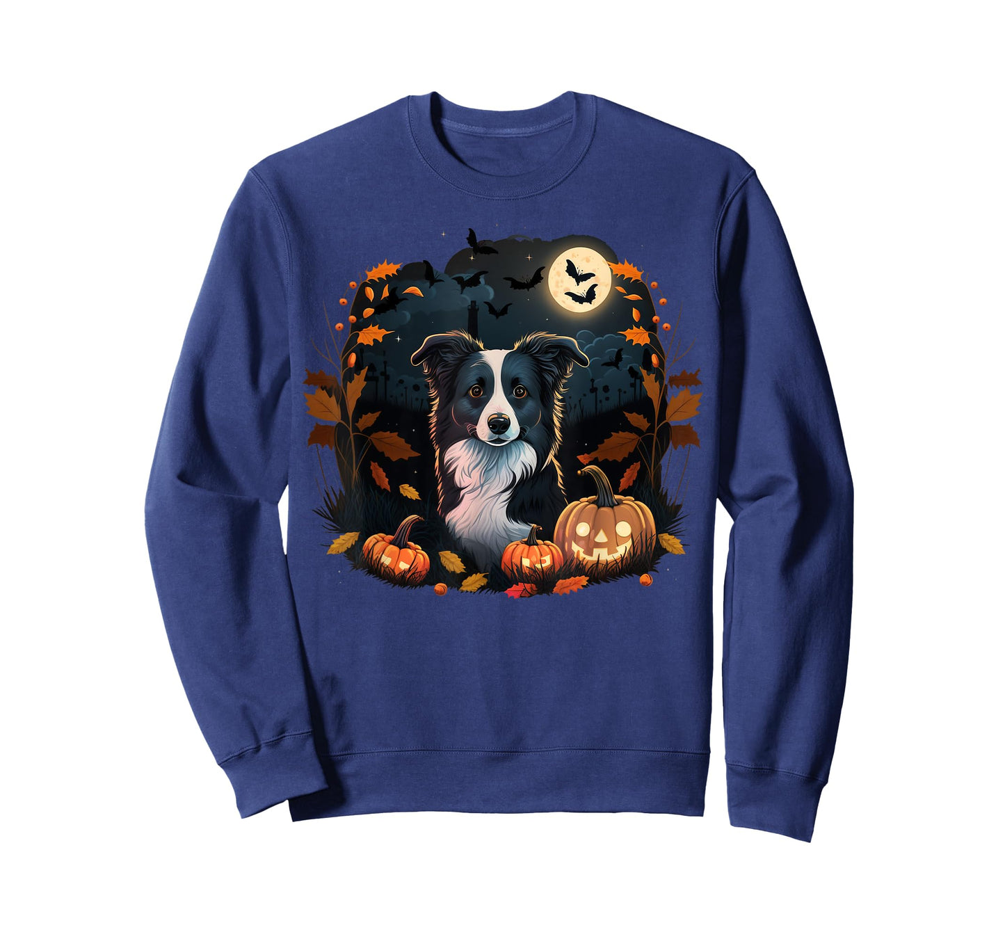 Pumpkin Border Collie costume on Border Collie Halloween T-Shirt