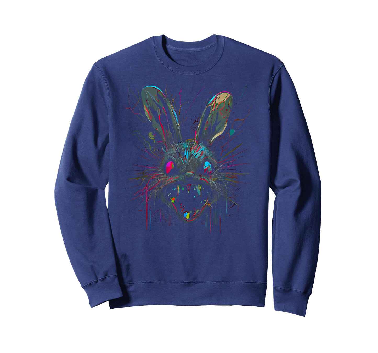 Psycho Crazy Paint Bunny Horror Easter and Halloween T-Shirt