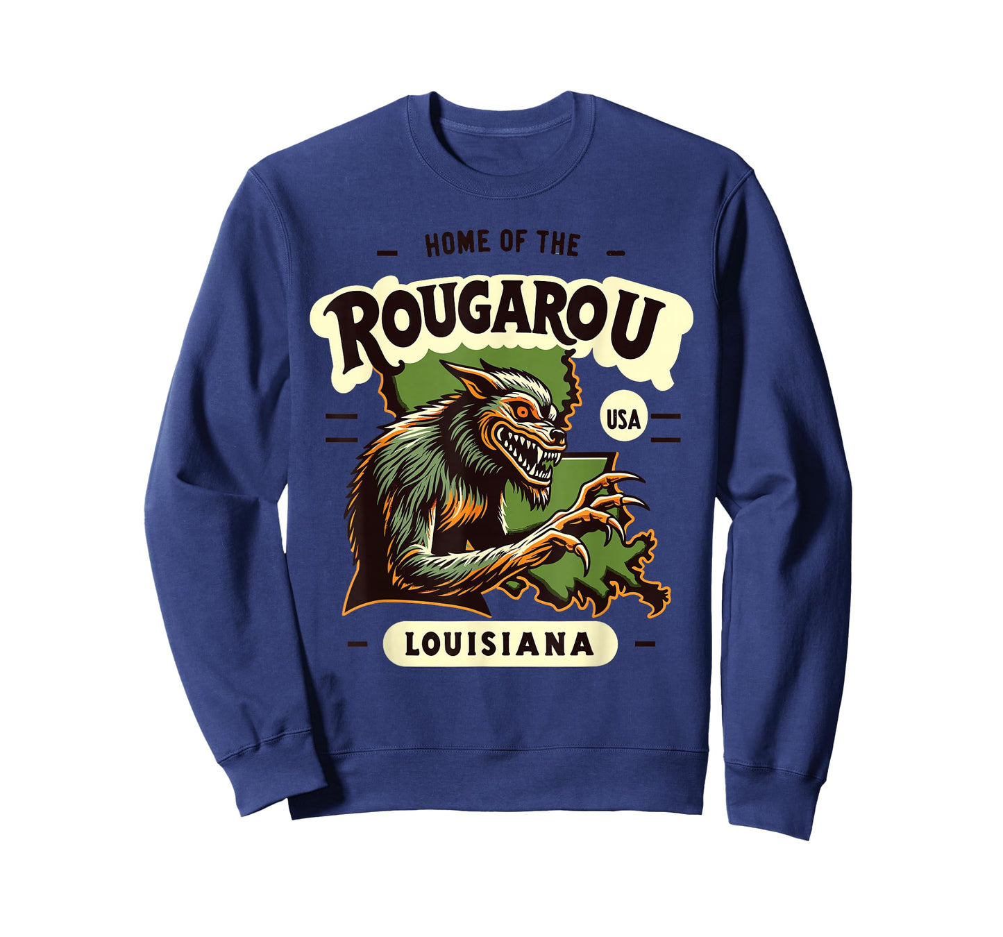 Home State Rougarou Louisiana Cryptid Paranormal Design T-Shirt