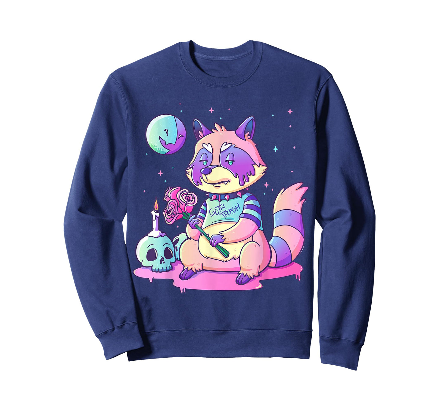 Pastel Goth Cute Creepy Raccoon Kawaii Goth Trash Menhera T-Shirt